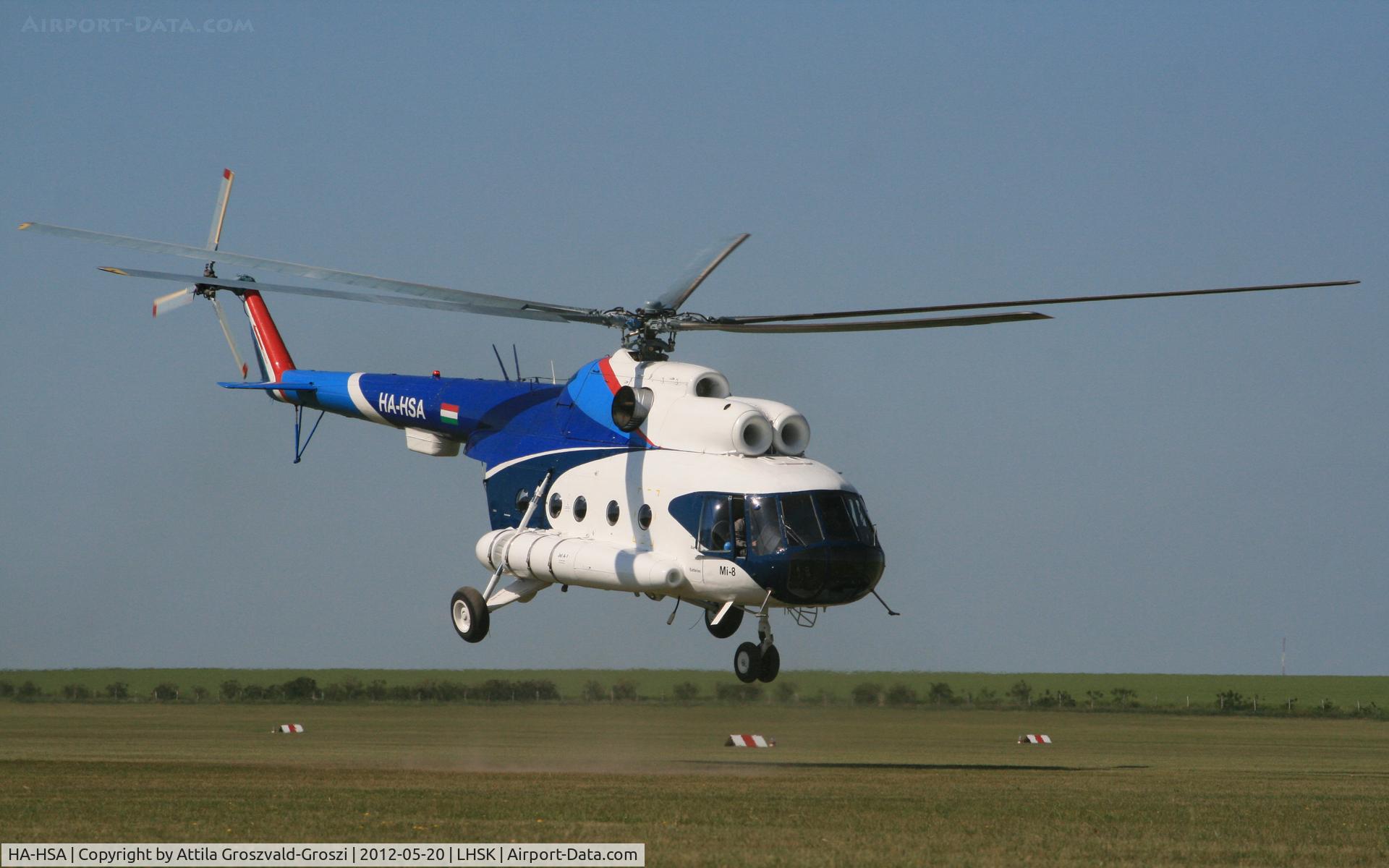 HA-HSA, 1980 Mil Mi-8T C/N 7970, Siofok Kiliti Airport - Hungary
