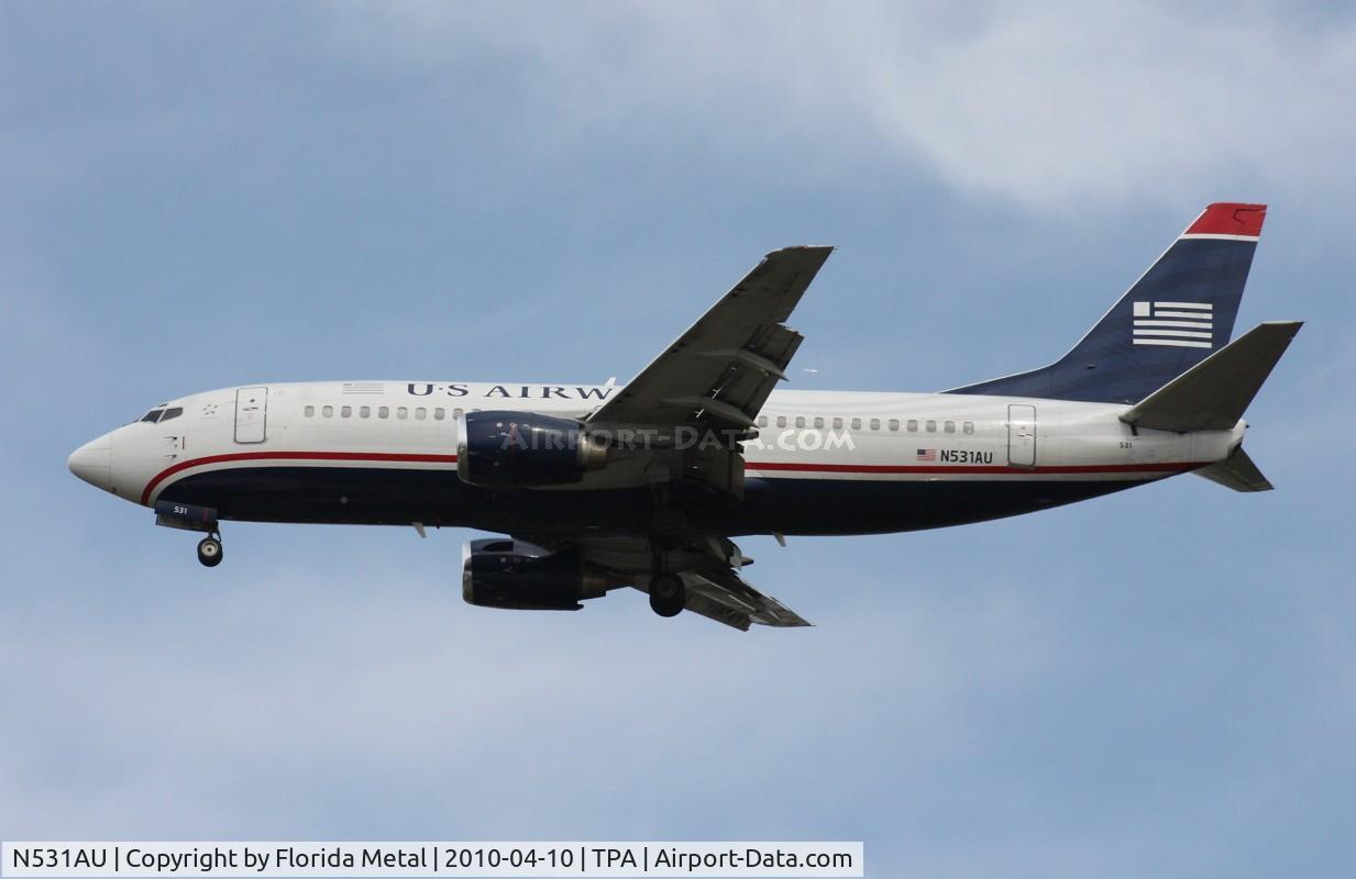 N531AU, 1989 Boeing 737-3B7 C/N 24478, US Airways 737-300