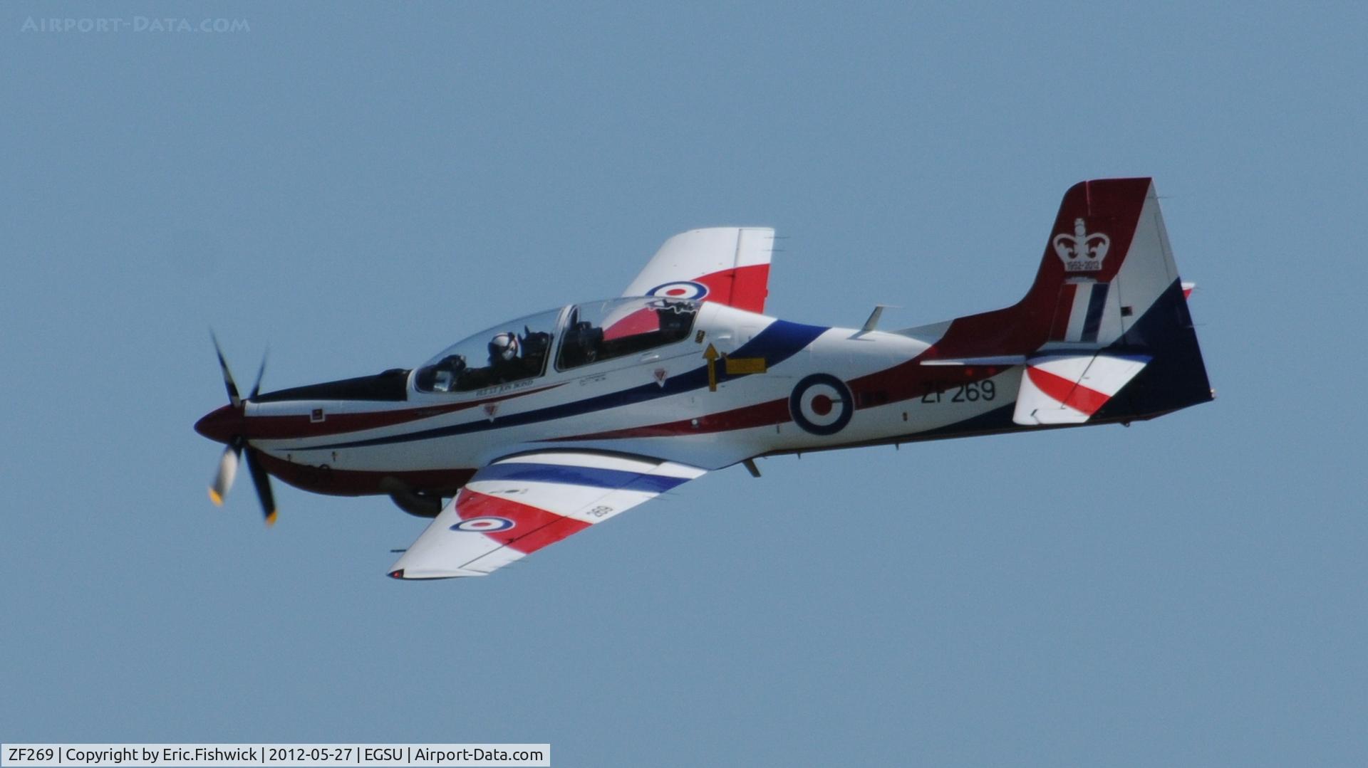 ZF269, 1991 Short S-312 Tucano T1 C/N S070/T53, 4. ZF269 in Diamond Jubilee colours at IWM Duxford Jubilee Airshow, May 2012.