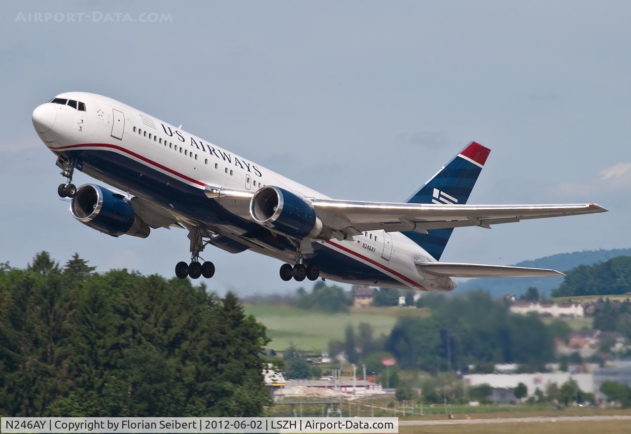 N246AY, 1987 Boeing 767-201ER C/N 23898, Take off rwy 16