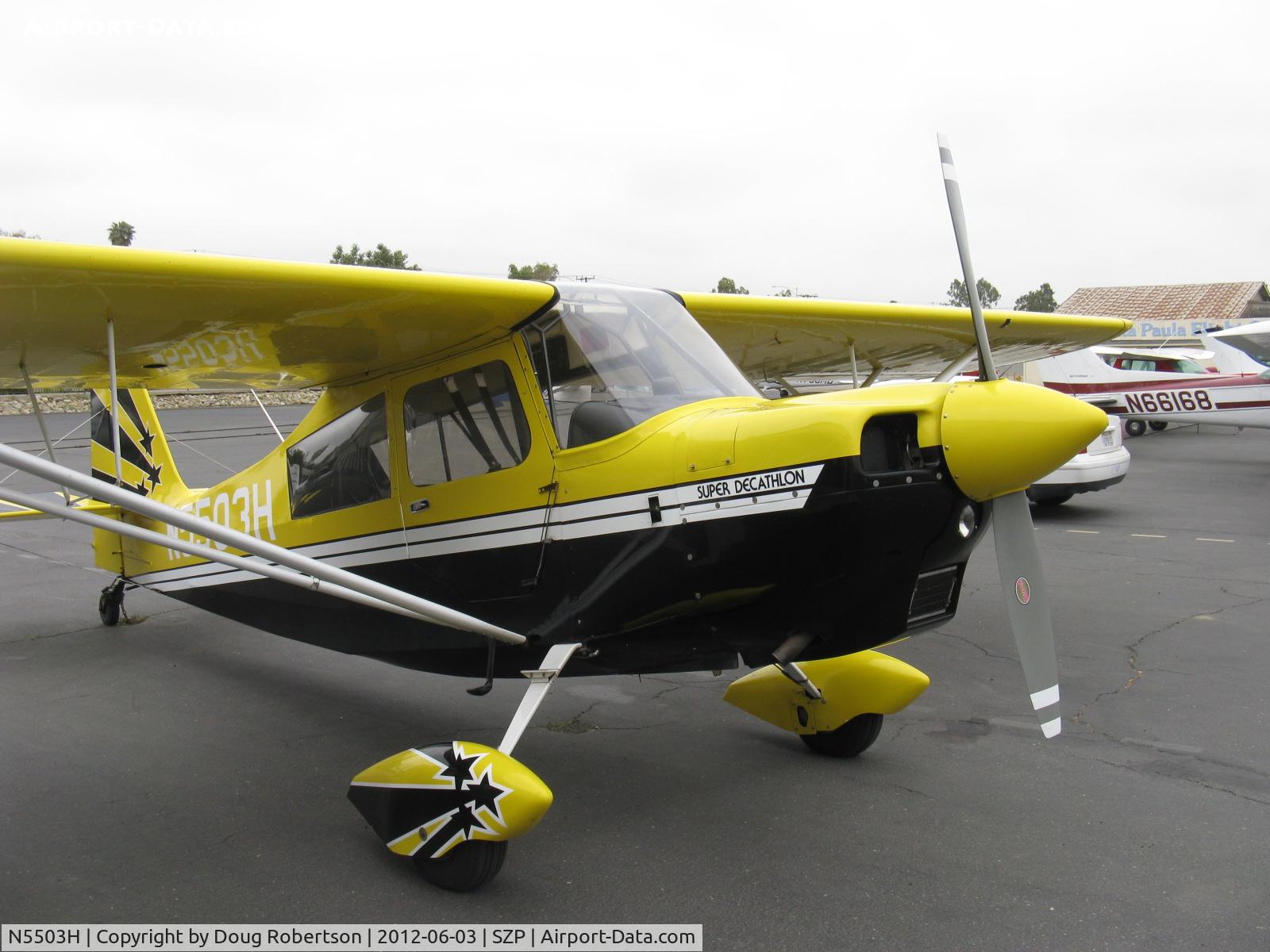 N5503H, 1978 Bellanca 8KCAB Super Decathlon C/N 413-78, 1978 Bellanca 8KCAB SUPER DECATHLON, Lycoming AEIO-360 180 Hp, Quick-release door, parachutes worn for aerobatics instruction or practice