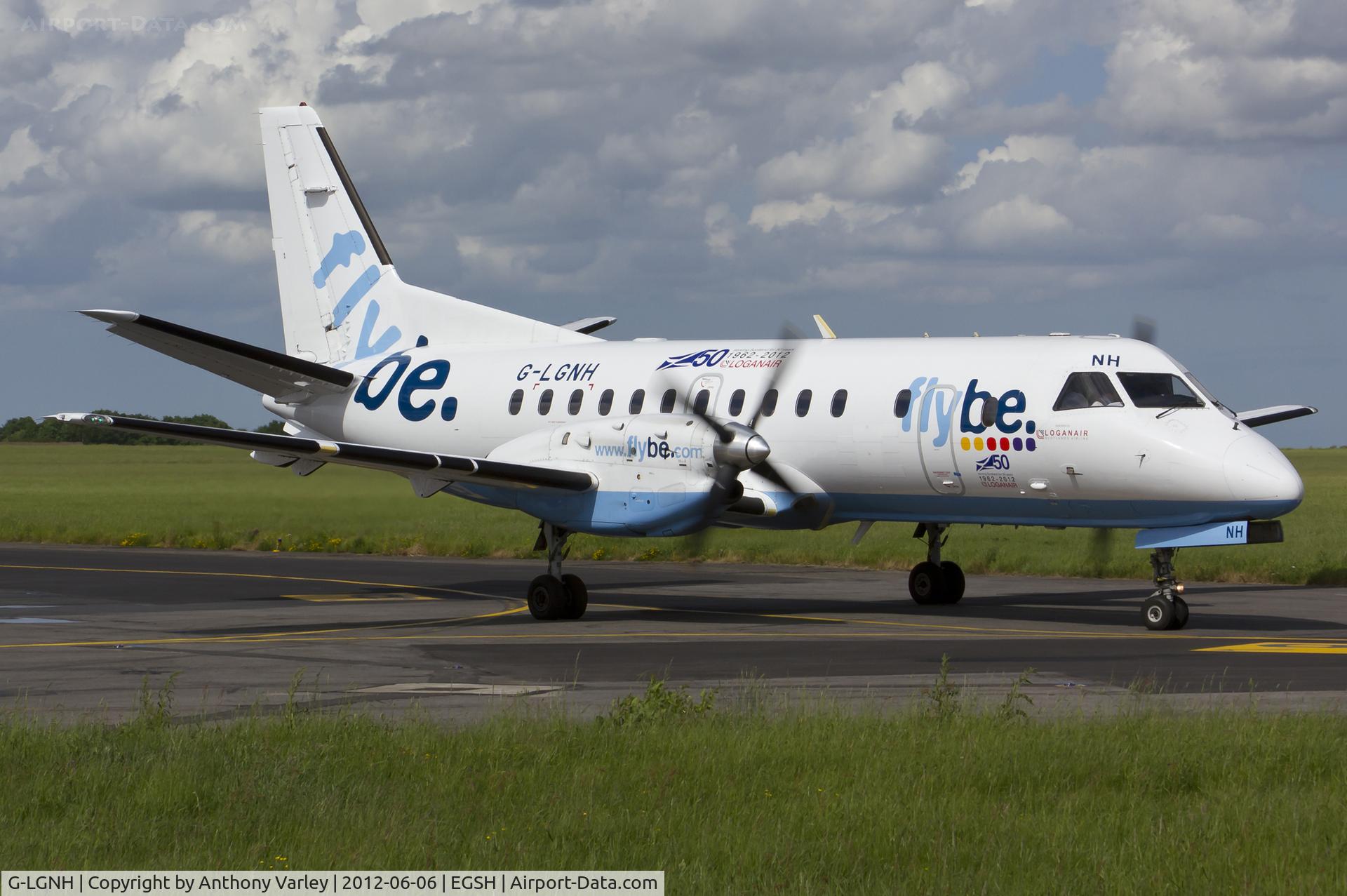 G-LGNH, 1993 Saab SF340B C/N 340B-333, Arriving at EGSH.