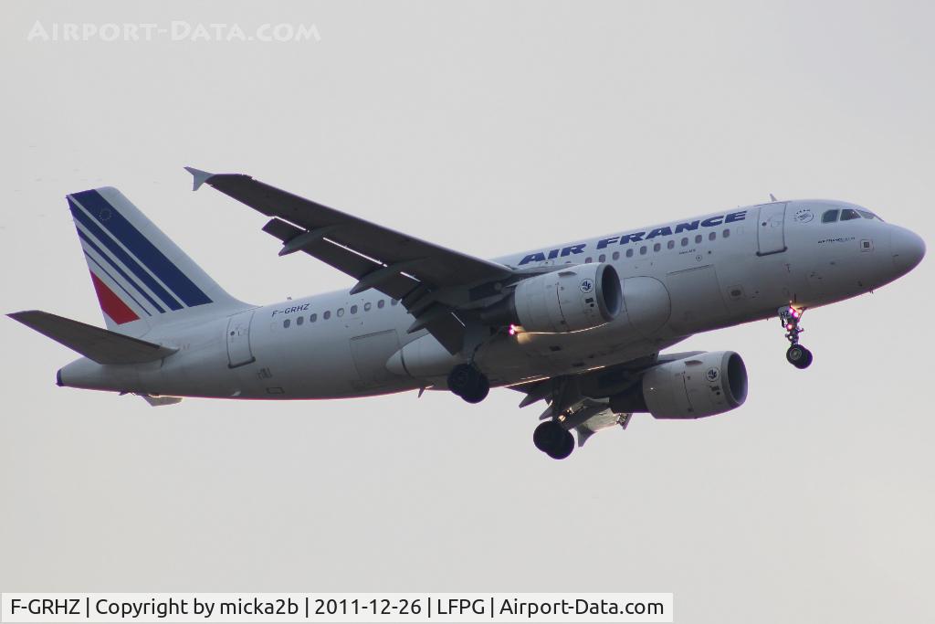 F-GRHZ, 2001 Airbus A319-111 C/N 1622, Landing