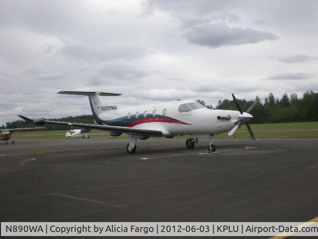 N890WA, 2009 Pilatus PC-12/47E C/N 1189, Cool Pilatus PC-12 parked at Pierce County Airport-Thun Field (KPLU)