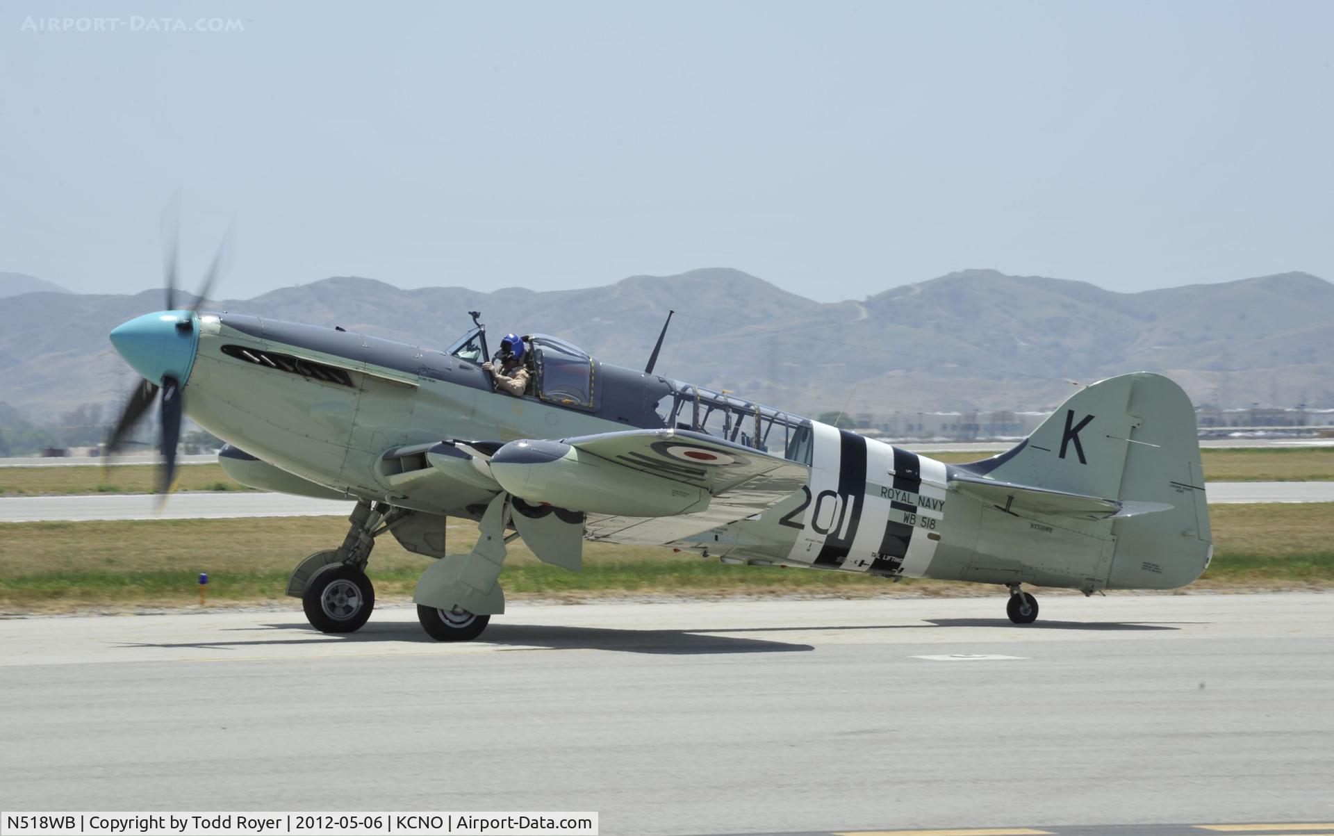 N518WB, 1950 Fairey Firefly AS.6 C/N F.8646, 2012 Chino Airshow