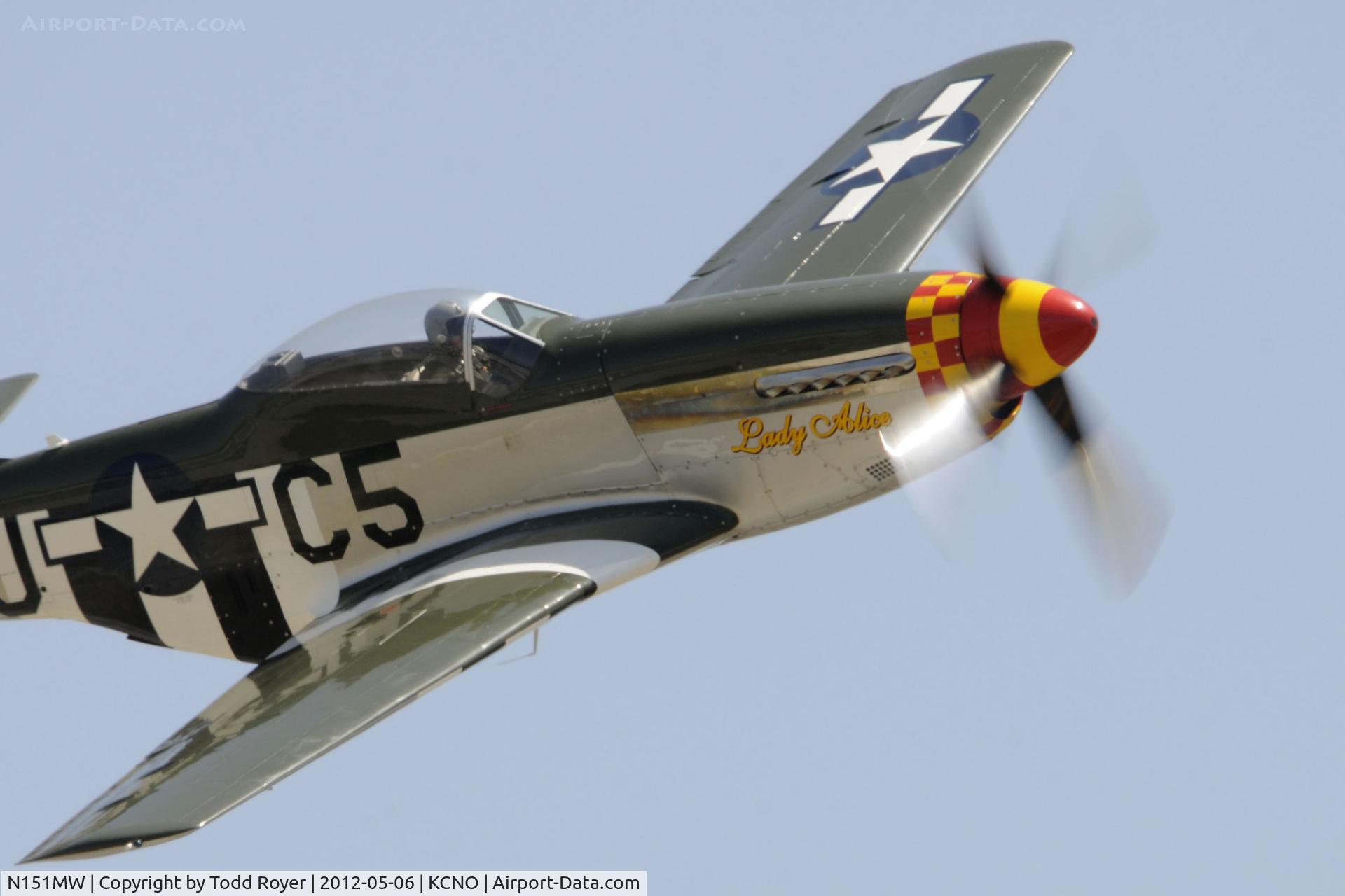 N151MW, 1945 North American P-51D Mustang C/N 124-48386, 2012 Chino Airshow