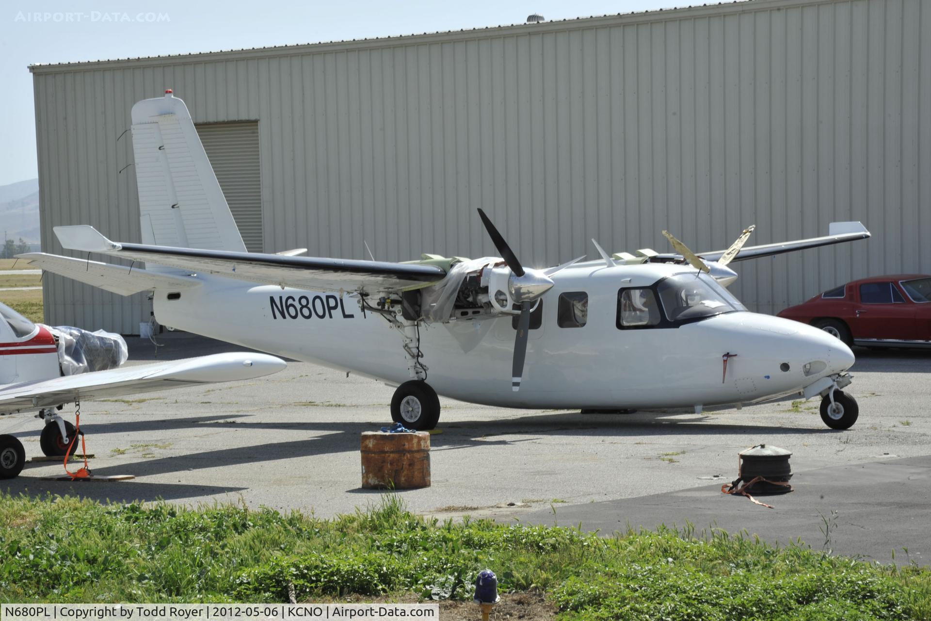 N680PL, Aero Commander 680-F C/N 680F-969-27, Parked at Chino