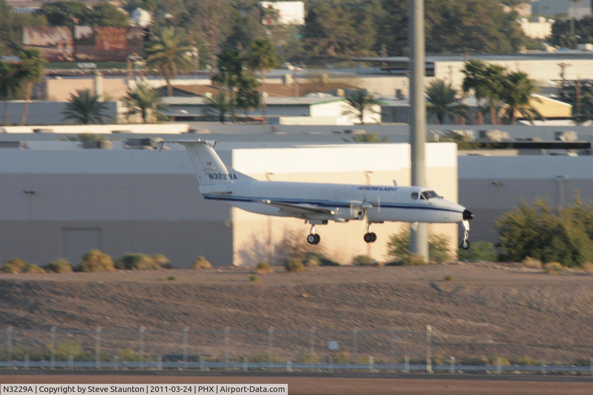 N3229A, 1986 Beech 1900C C/N UB-51, Taken at Phoenix Sky Harbor Airport, in March 2011 whilst on an Aeroprint Aviation tour