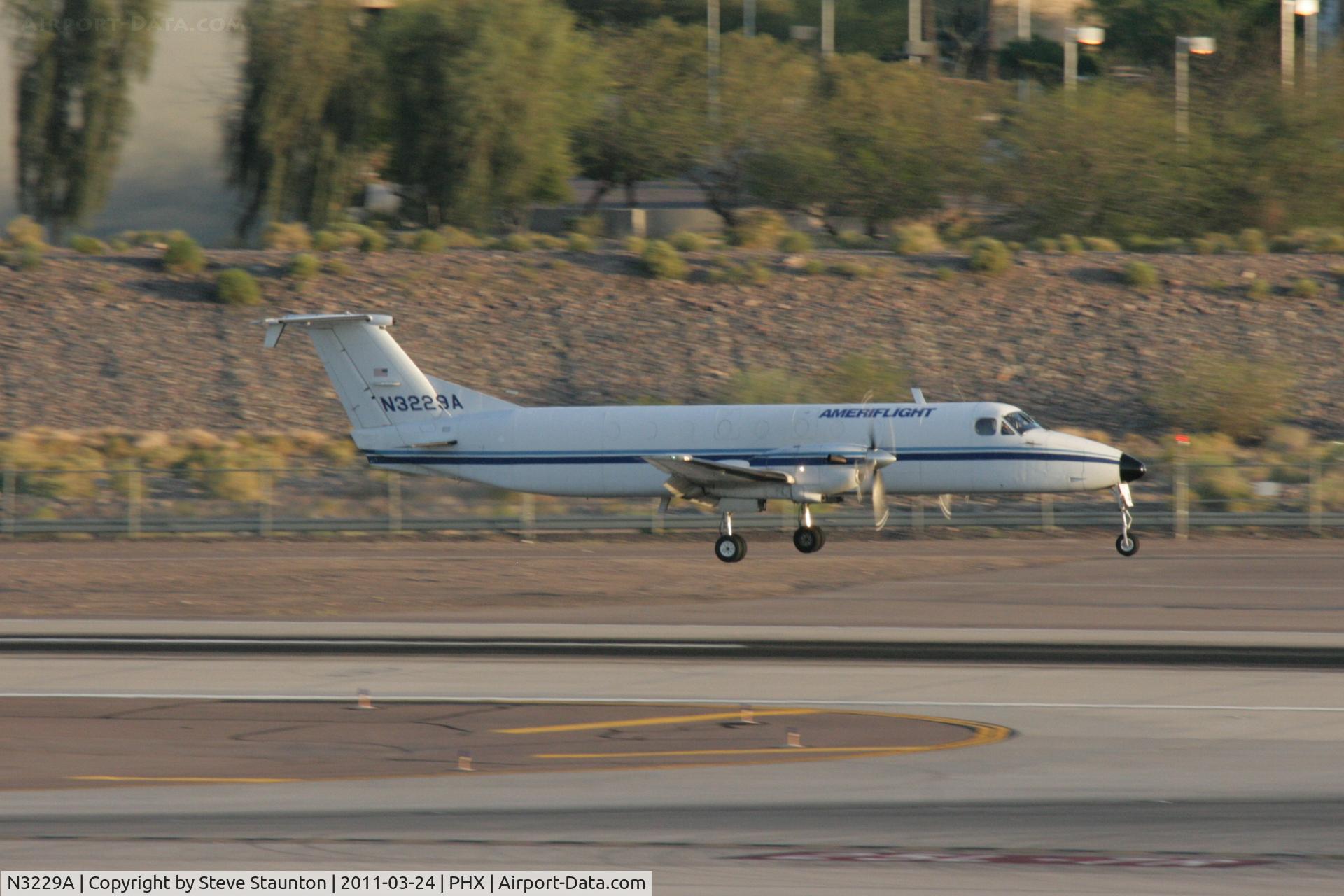 N3229A, 1986 Beech 1900C C/N UB-51, Taken at Phoenix Sky Harbor Airport, in March 2011 whilst on an Aeroprint Aviation tour