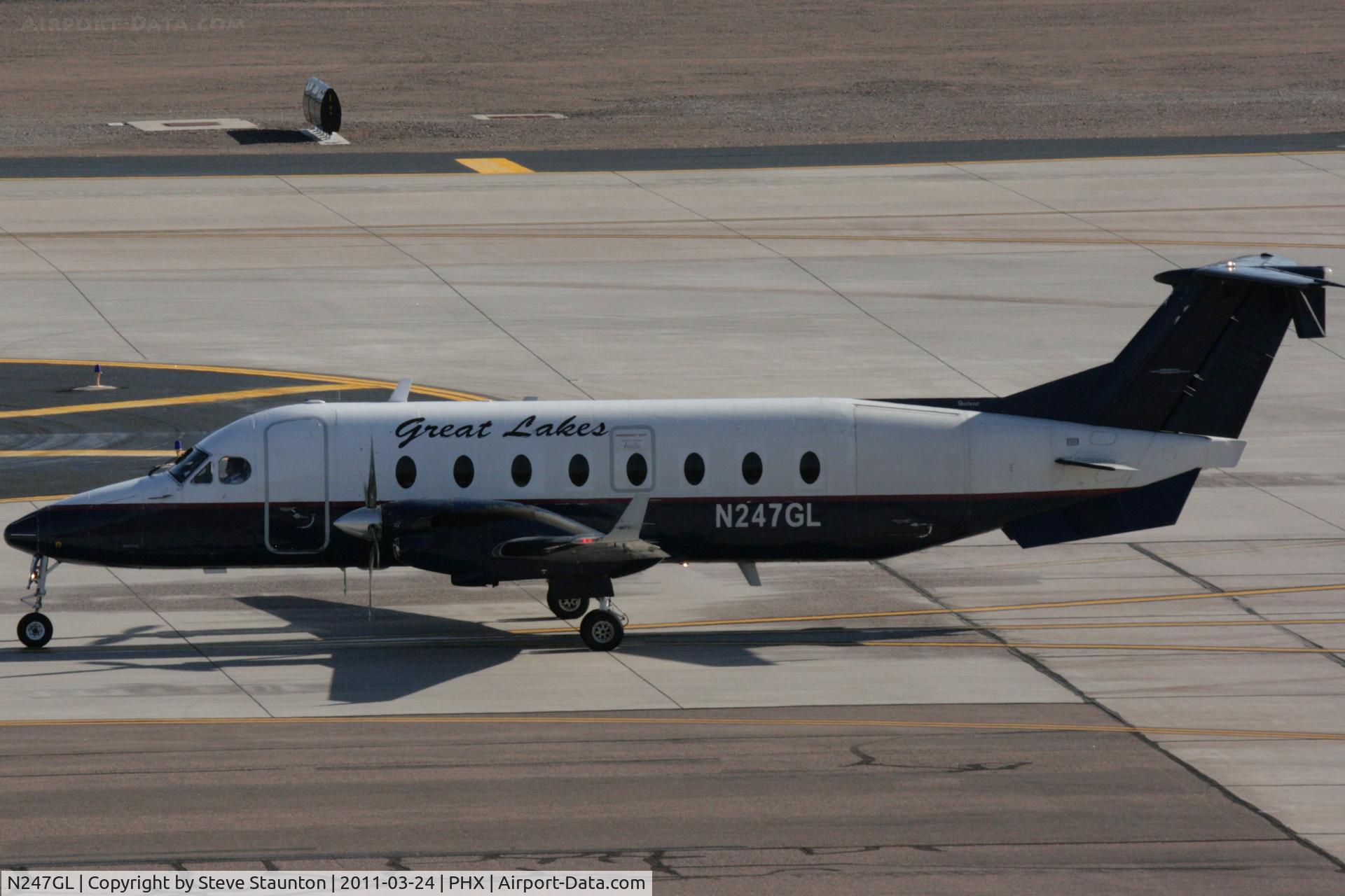 N247GL, 1996 Beech 1900D C/N UE-247, Taken at Phoenix Sky Harbor Airport, in March 2011 whilst on an Aeroprint Aviation tour