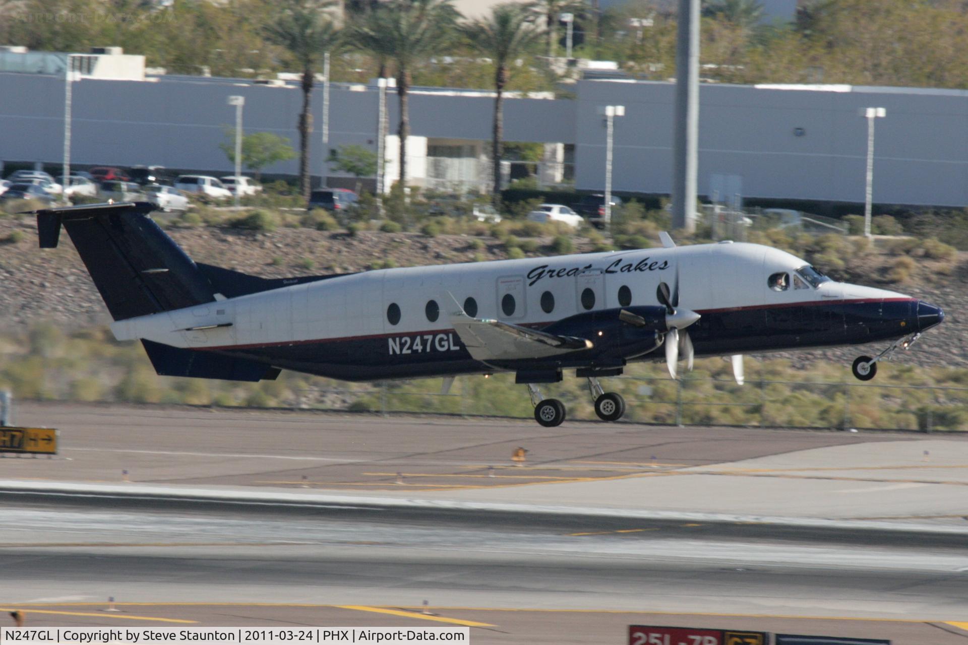 N247GL, 1996 Beech 1900D C/N UE-247, Taken at Phoenix Sky Harbor Airport, in March 2011 whilst on an Aeroprint Aviation tour