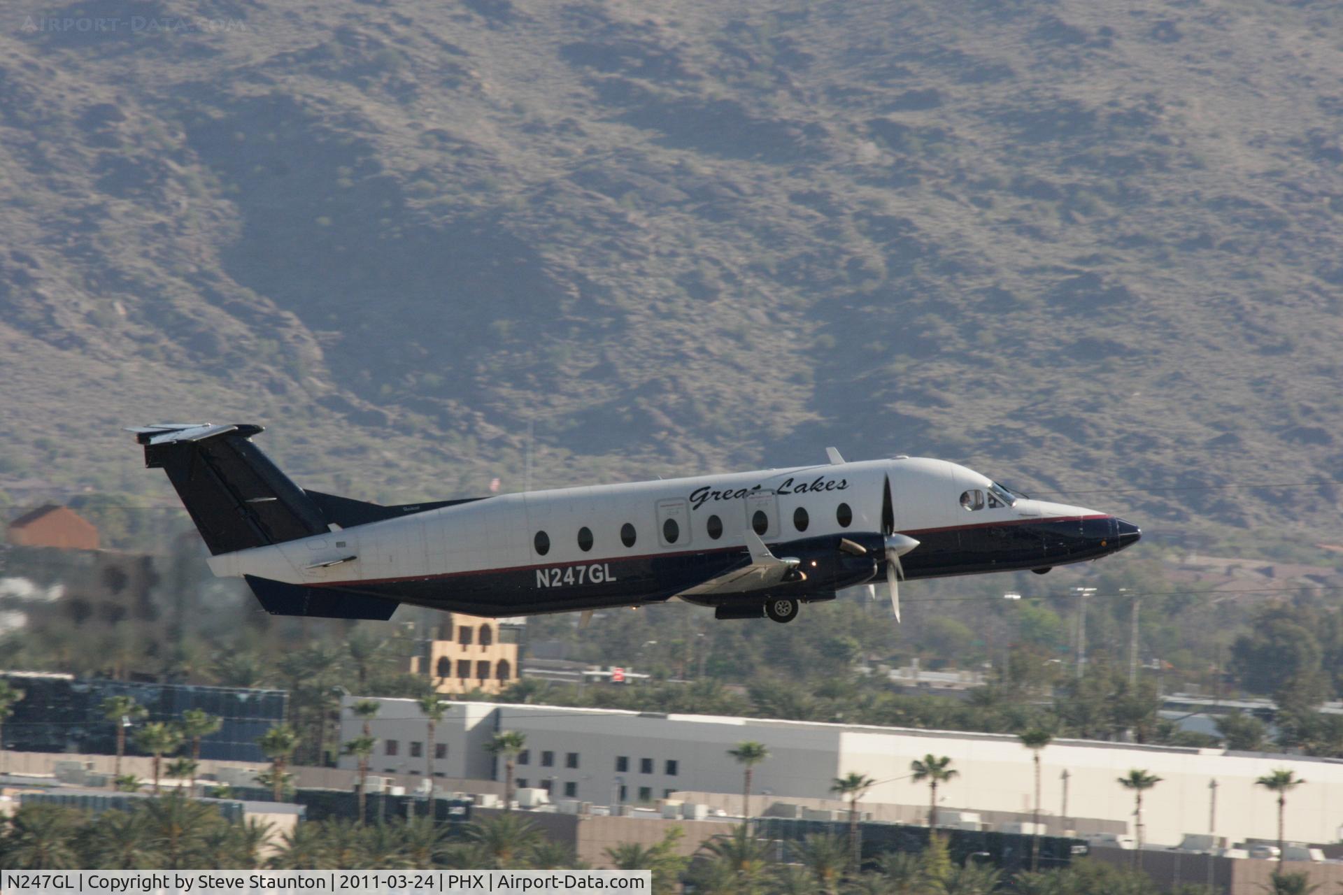 N247GL, 1996 Beech 1900D C/N UE-247, Taken at Phoenix Sky Harbor Airport, in March 2011 whilst on an Aeroprint Aviation tour