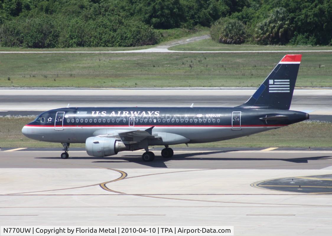 N770UW, 2000 Airbus A319-112 C/N 1393, US Airways A319