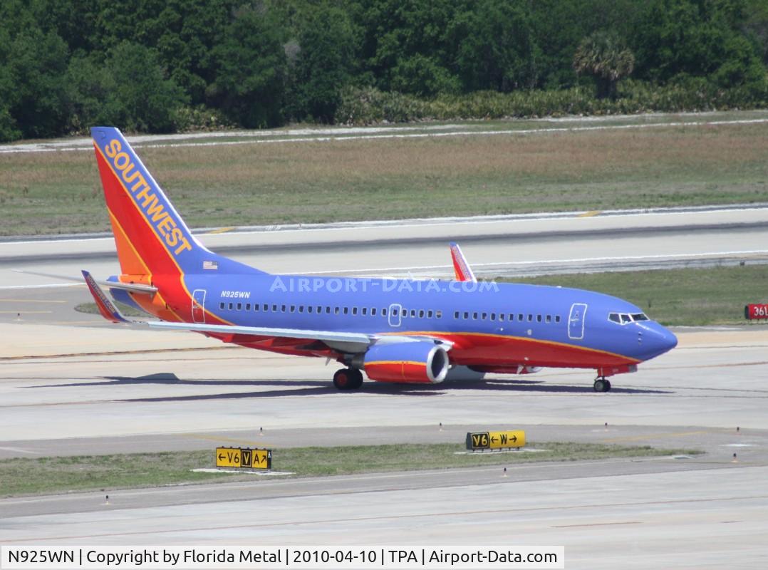 N925WN, 2008 Boeing 737-7H4 C/N 36630, Southwest 737