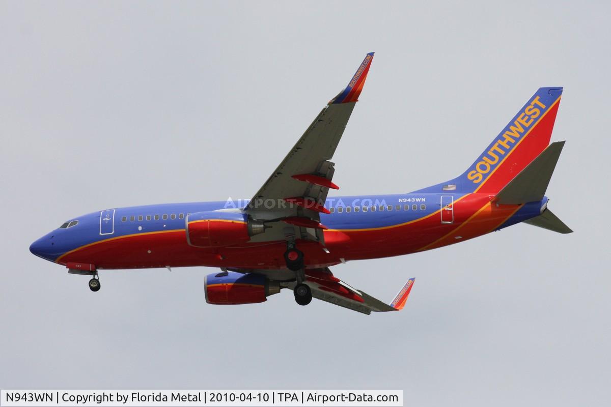 N943WN, 2010 Boeing 737-7H4 C/N 36913, Southwest 737
