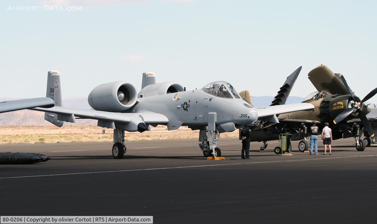 80-0206, 1980 Fairchild Republic A-10A Thunderbolt II C/N A10-0556, about to perform during the air races week-end, Reno 2007