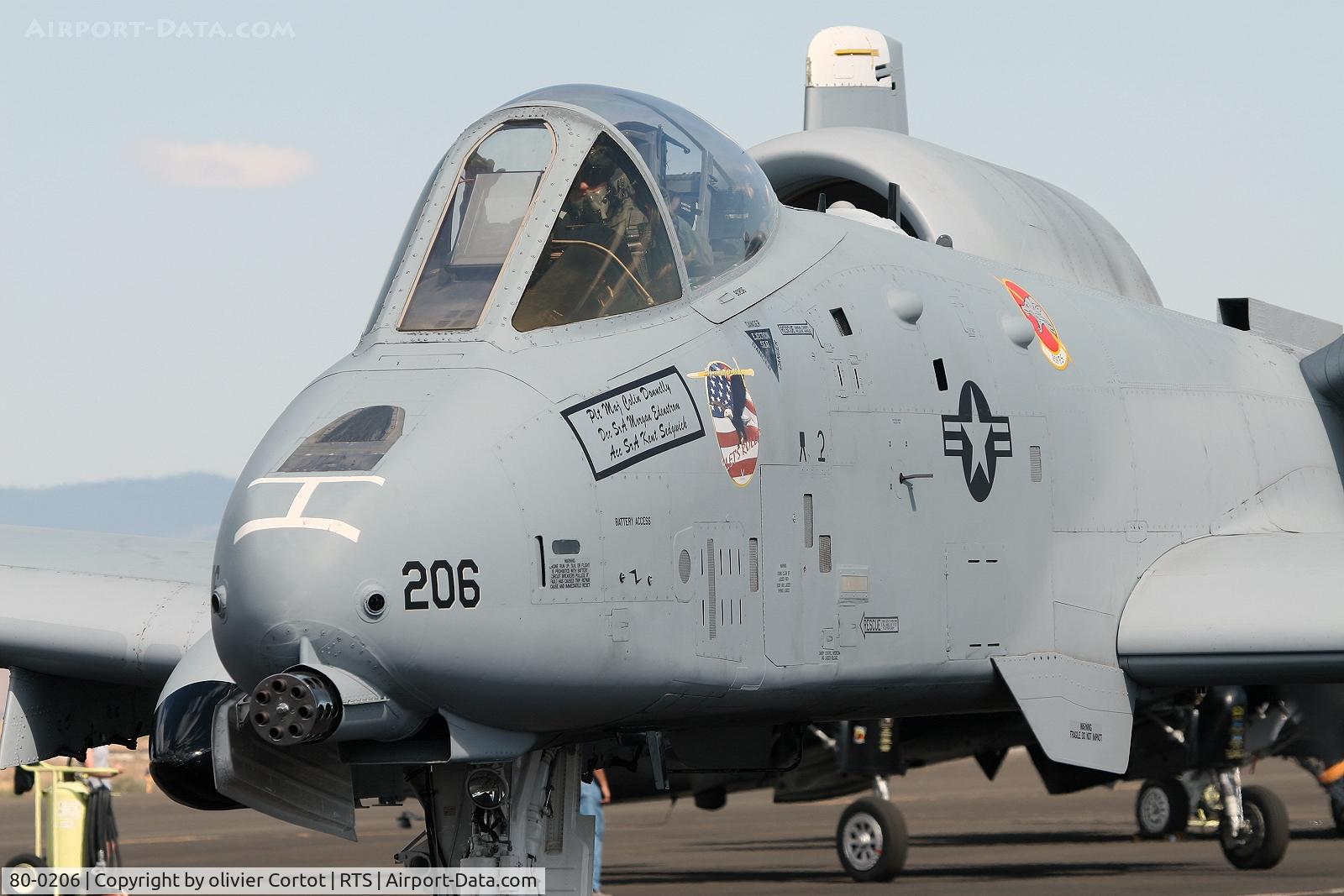 80-0206, 1980 Fairchild Republic A-10A Thunderbolt II C/N A10-0556, don't mess up with a A-10 pilot ! Reno 2007
