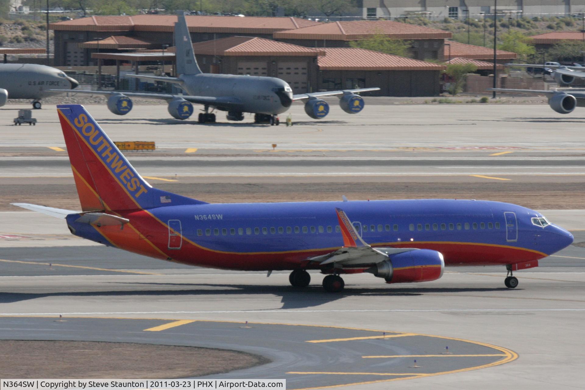 N364SW, 1993 Boeing 737-3H4 C/N 26575, Taken at Phoenix Sky Harbor Airport, in March 2011 whilst on an Aeroprint Aviation tour