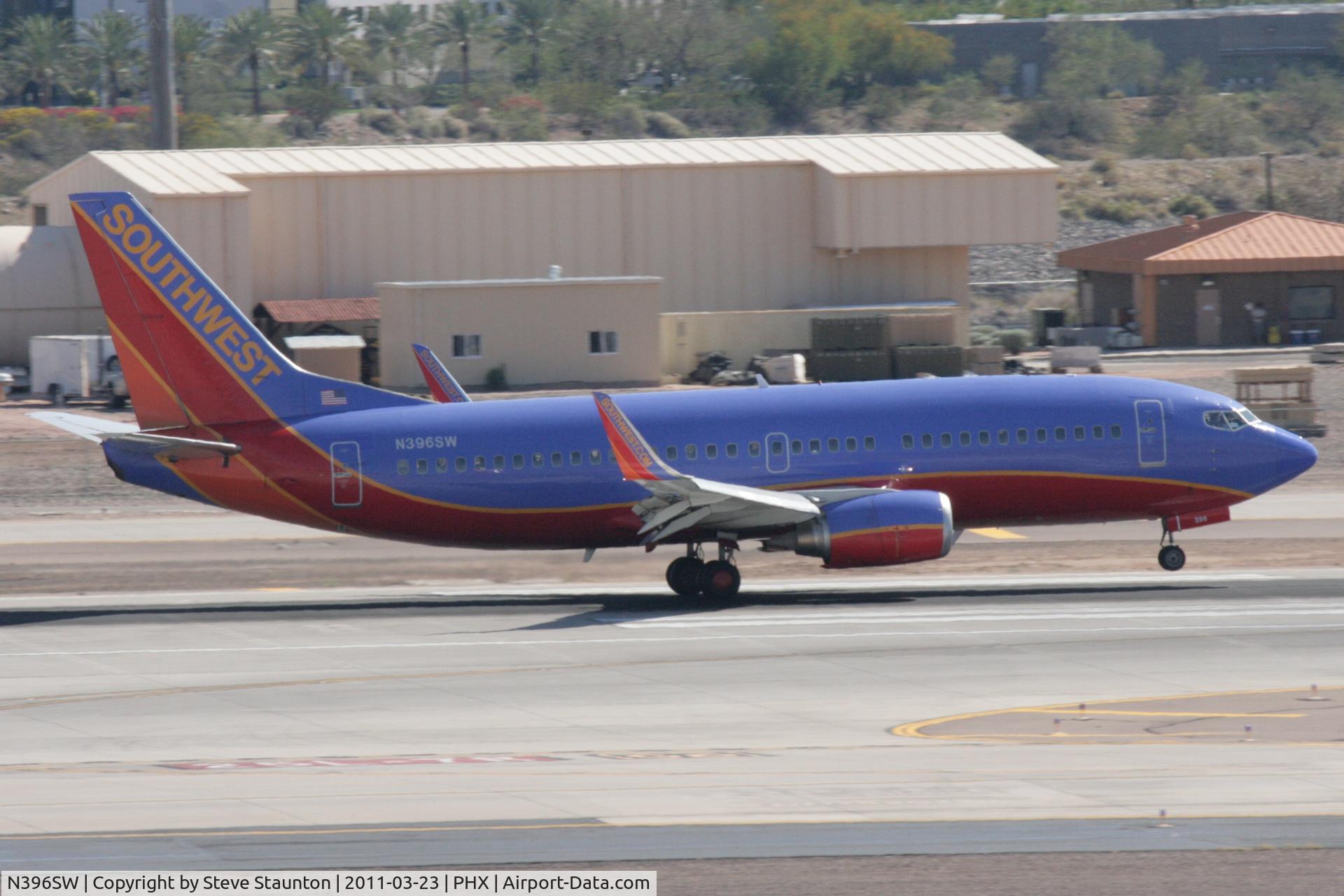 N396SW, 1994 Boeing 737-3H4 C/N 27690, Taken at Phoenix Sky Harbor Airport, in March 2011 whilst on an Aeroprint Aviation tour