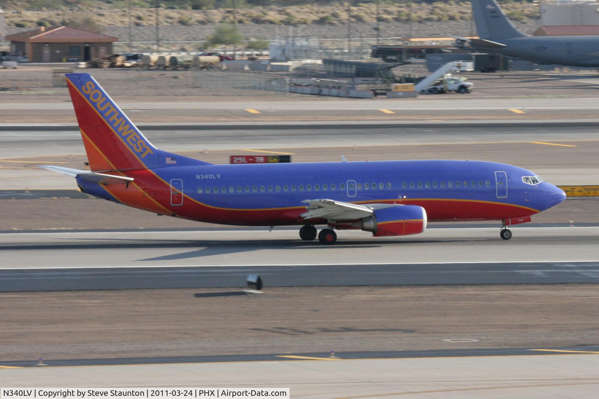 N340LV, 1987 Boeing 737-3K2 C/N 23738, Taken at Phoenix Sky Harbor Airport, in March 2011 whilst on an Aeroprint Aviation tour