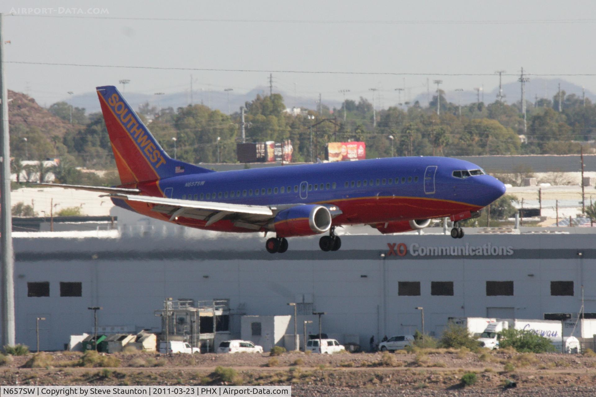 N657SW, 1985 Boeing 737-3L9 C/N 23331, Taken at Phoenix Sky Harbor Airport, in March 2011 whilst on an Aeroprint Aviation tour