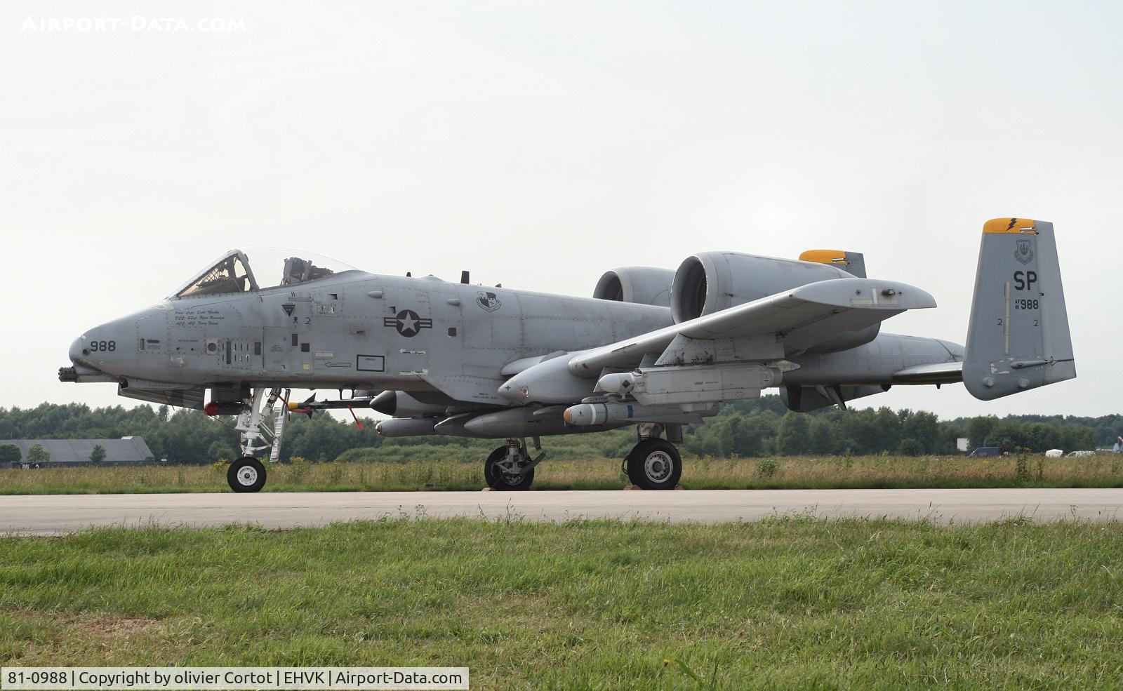 81-0988, 1981 Fairchild Republic A-10A Thunderbolt II C/N A10-0683, Under the sun of Volkel...