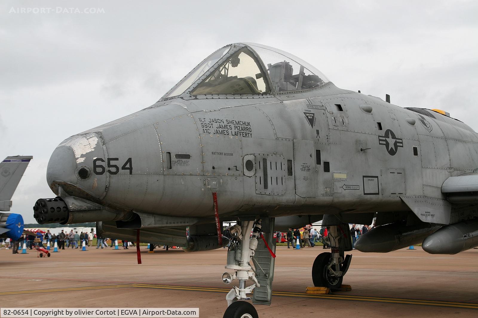 82-0654, 1982 Fairchild Republic A-10C Thunderbolt II C/N A10-0702, Ugly and dirty...but I like it !  RIAT 2007