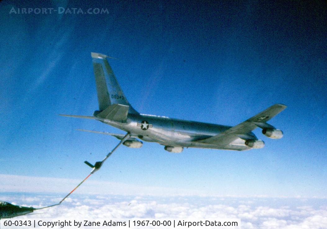 60-0343, 1960 Boeing KC-135A Stratotanker C/N 18118, Photographed possibly over Southeast Asia - scanned from a 35mm slide bought at an estate sale.