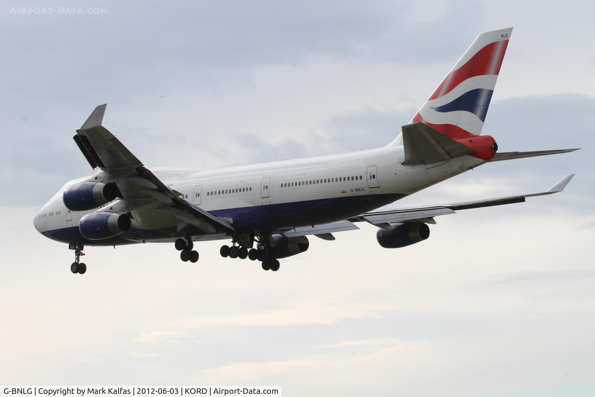 G-BNLG, 1989 Boeing 747-436 C/N 24049, British Airways Boeing 747-436, BAW297 arriving from  London Heathrow /EGLL, RWY 28 approach KORD.