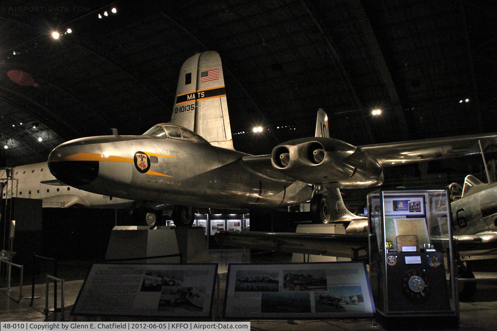 48-010, 1948 North American B-45C Tornado C/N 153-38486, At the Air Force Museum on its new pedestals