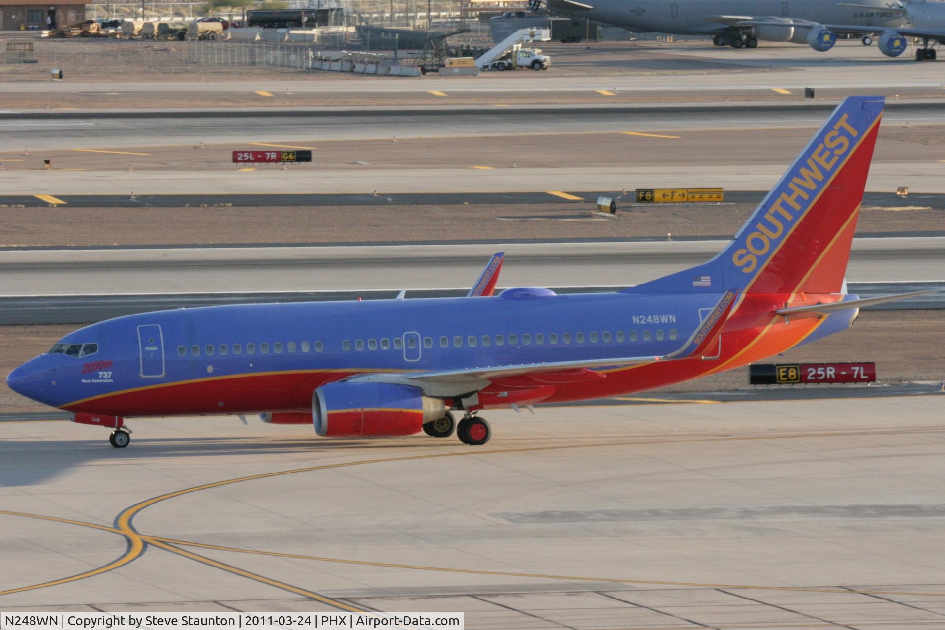 N248WN, 2006 Boeing 737-7H4 C/N 32509, Taken at Phoenix Sky Harbor Airport, in March 2011 whilst on an Aeroprint Aviation tour