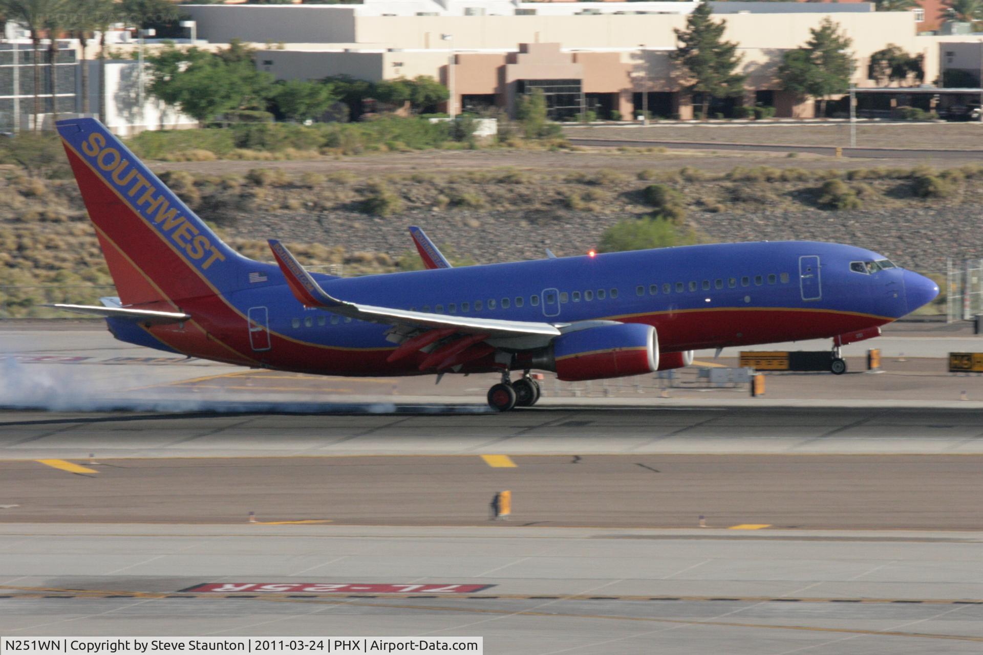N251WN, 2006 Boeing 737-7H4 C/N 32510, Taken at Phoenix Sky Harbor Airport, in March 2011 whilst on an Aeroprint Aviation tour