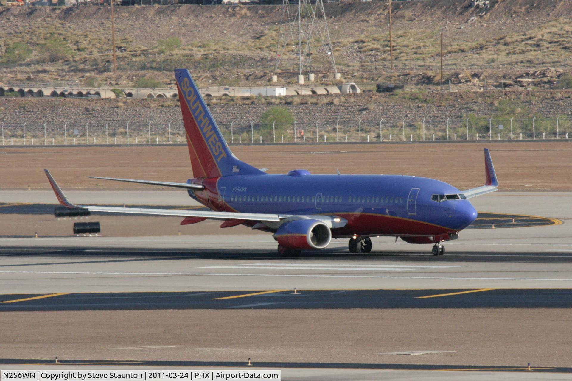 N256WN, 2006 Boeing 737-7H4 C/N 32514, Taken at Phoenix Sky Harbor Airport, in March 2011 whilst on an Aeroprint Aviation tour