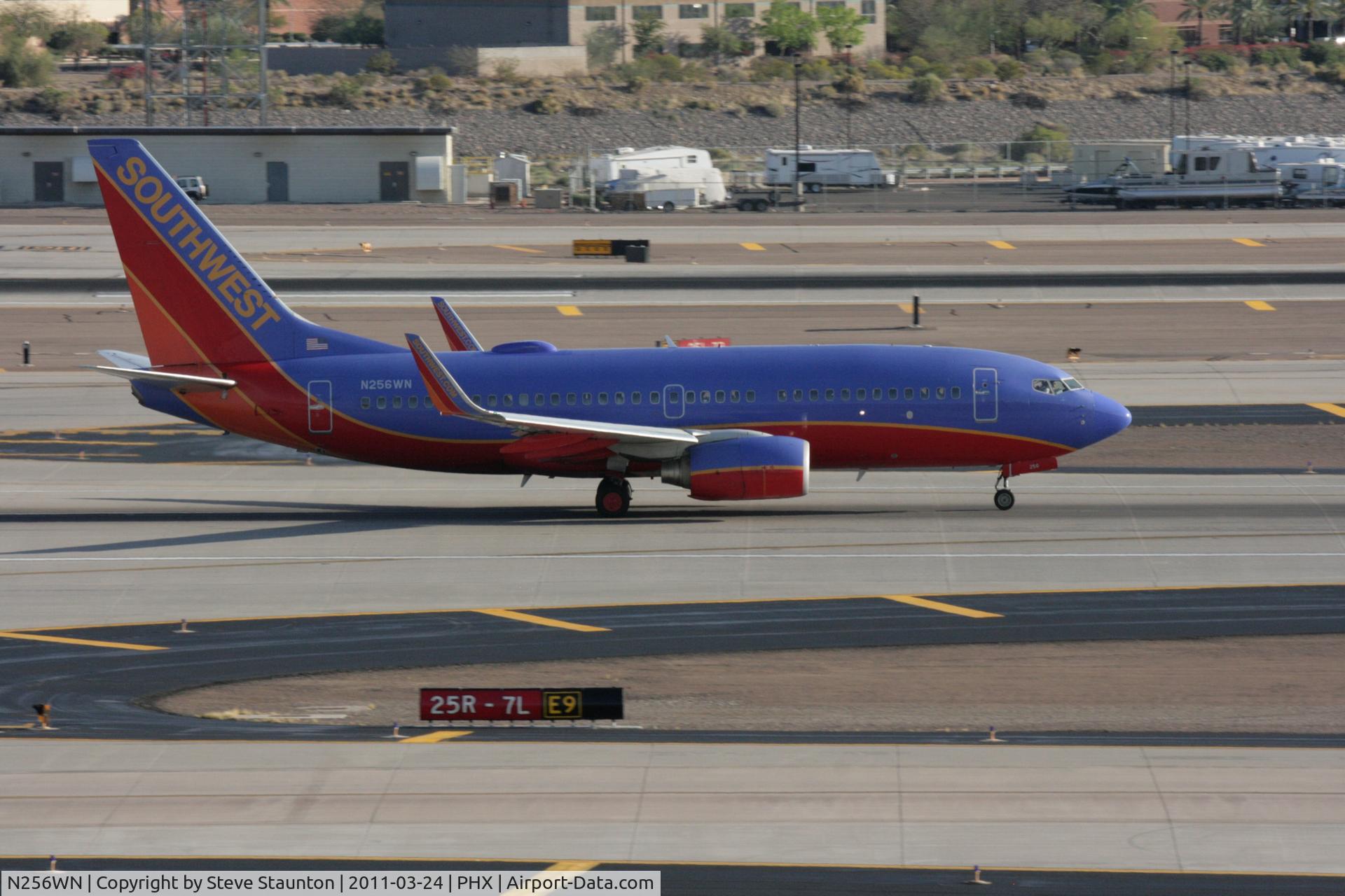 N256WN, 2006 Boeing 737-7H4 C/N 32514, Taken at Phoenix Sky Harbor Airport, in March 2011 whilst on an Aeroprint Aviation tour