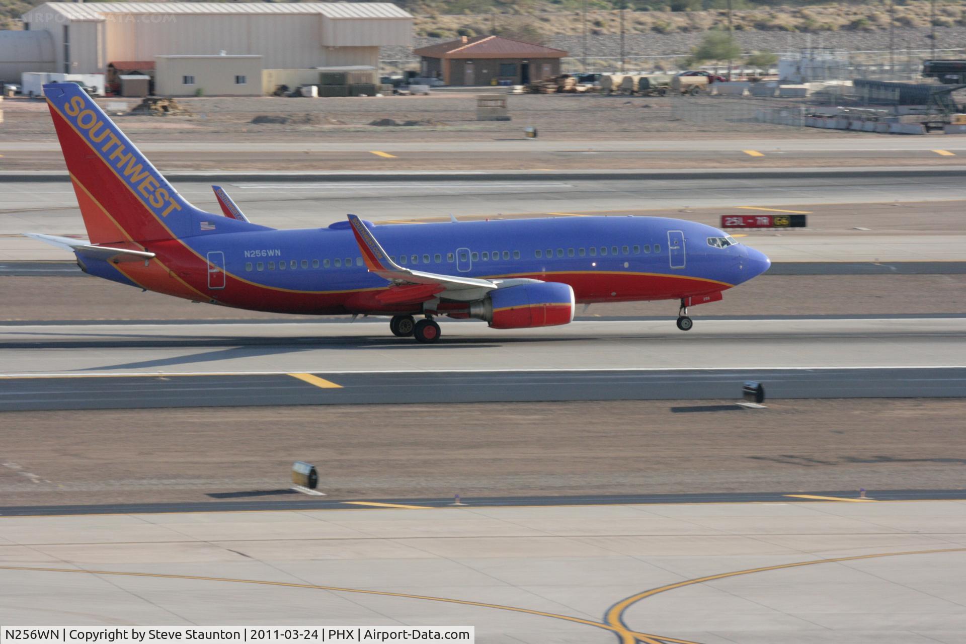 N256WN, 2006 Boeing 737-7H4 C/N 32514, Taken at Phoenix Sky Harbor Airport, in March 2011 whilst on an Aeroprint Aviation tour