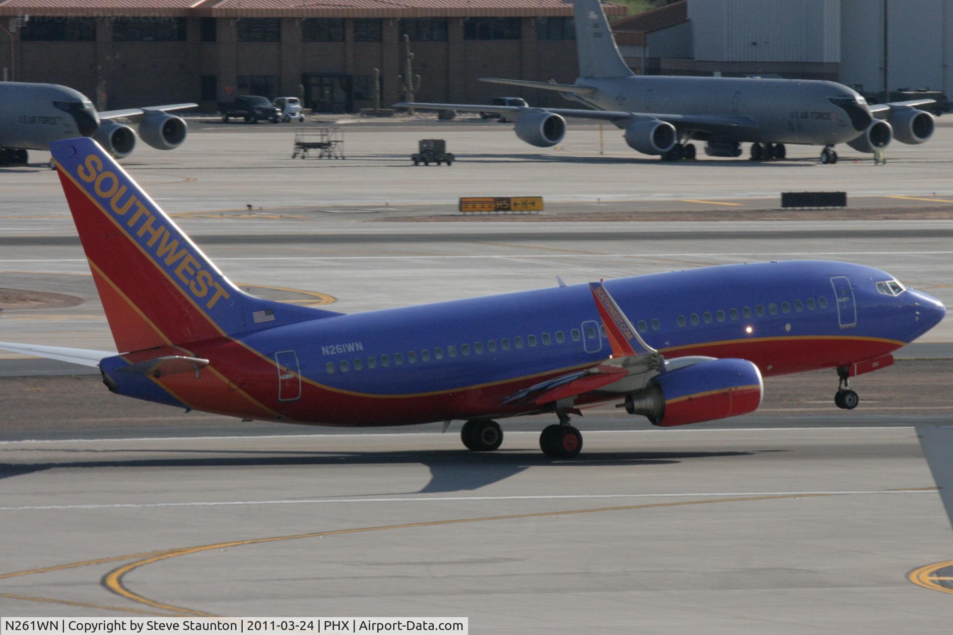 N261WN, 2006 Boeing 737-7H4 C/N 32517, Taken at Phoenix Sky Harbor Airport, in March 2011 whilst on an Aeroprint Aviation tour