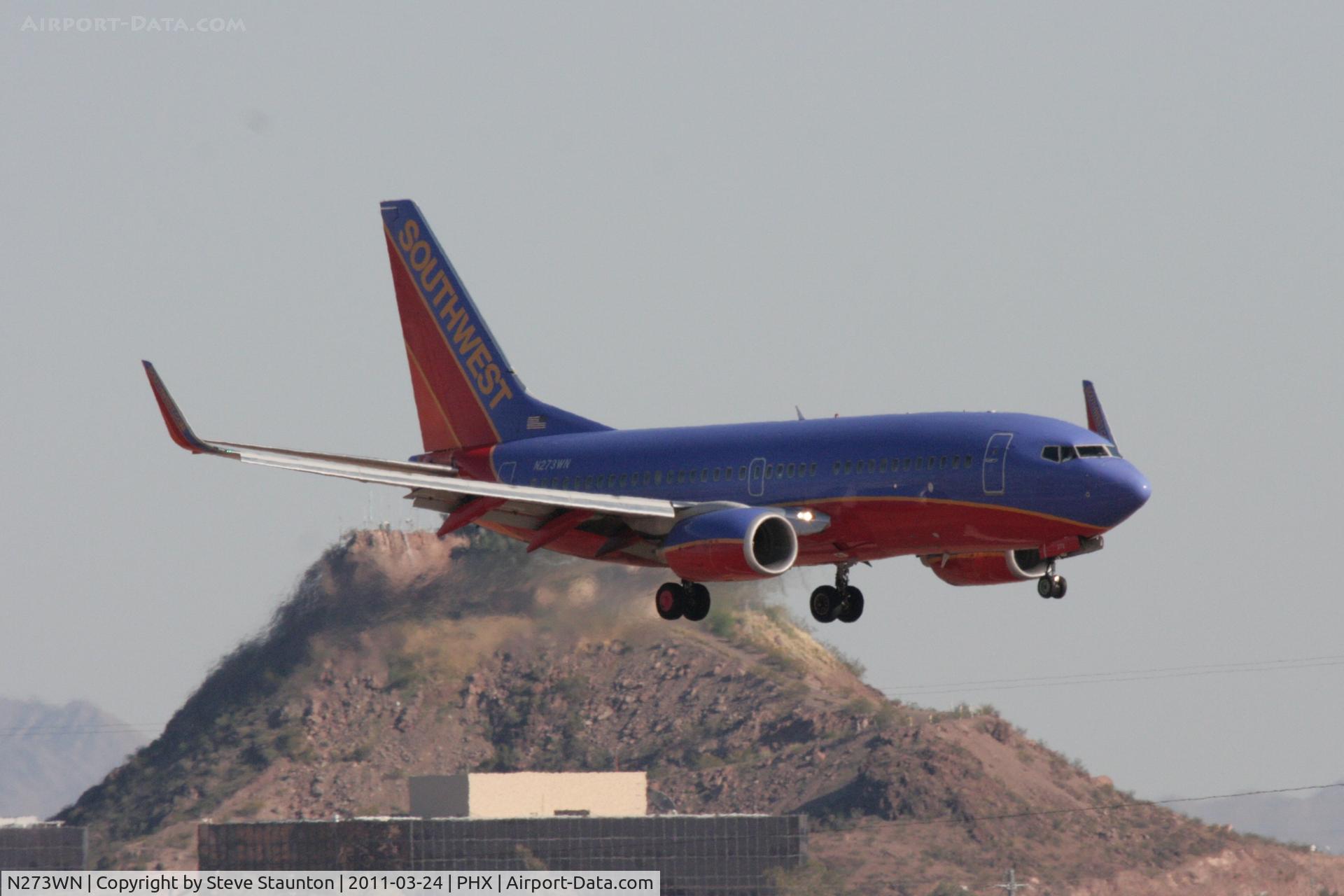 N273WN, 2007 Boeing 737-7H4 C/N 32528, Taken at Phoenix Sky Harbor Airport, in March 2011 whilst on an Aeroprint Aviation tour