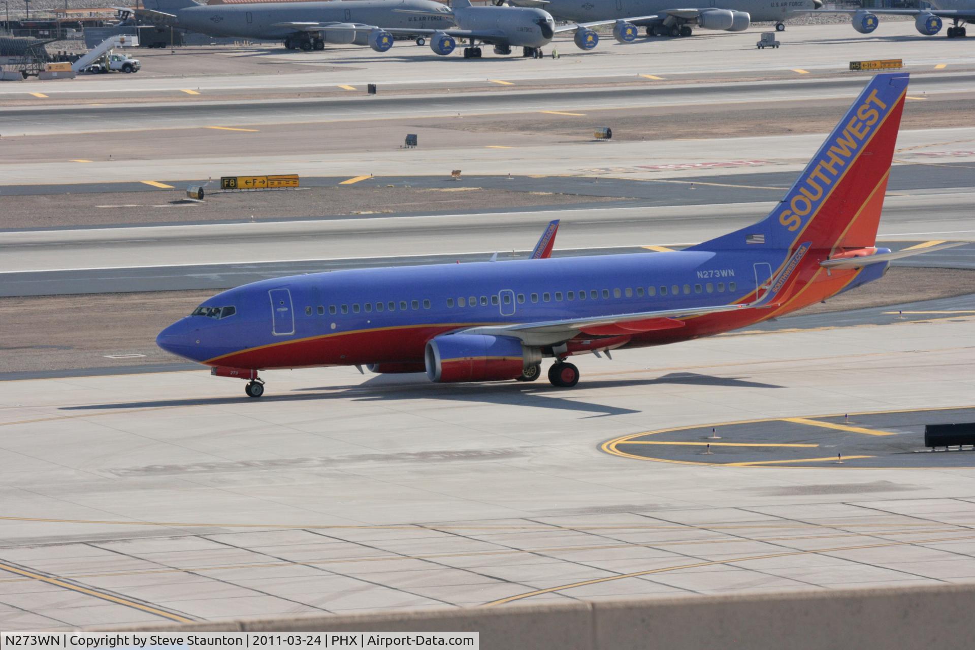 N273WN, 2007 Boeing 737-7H4 C/N 32528, Taken at Phoenix Sky Harbor Airport, in March 2011 whilst on an Aeroprint Aviation tour