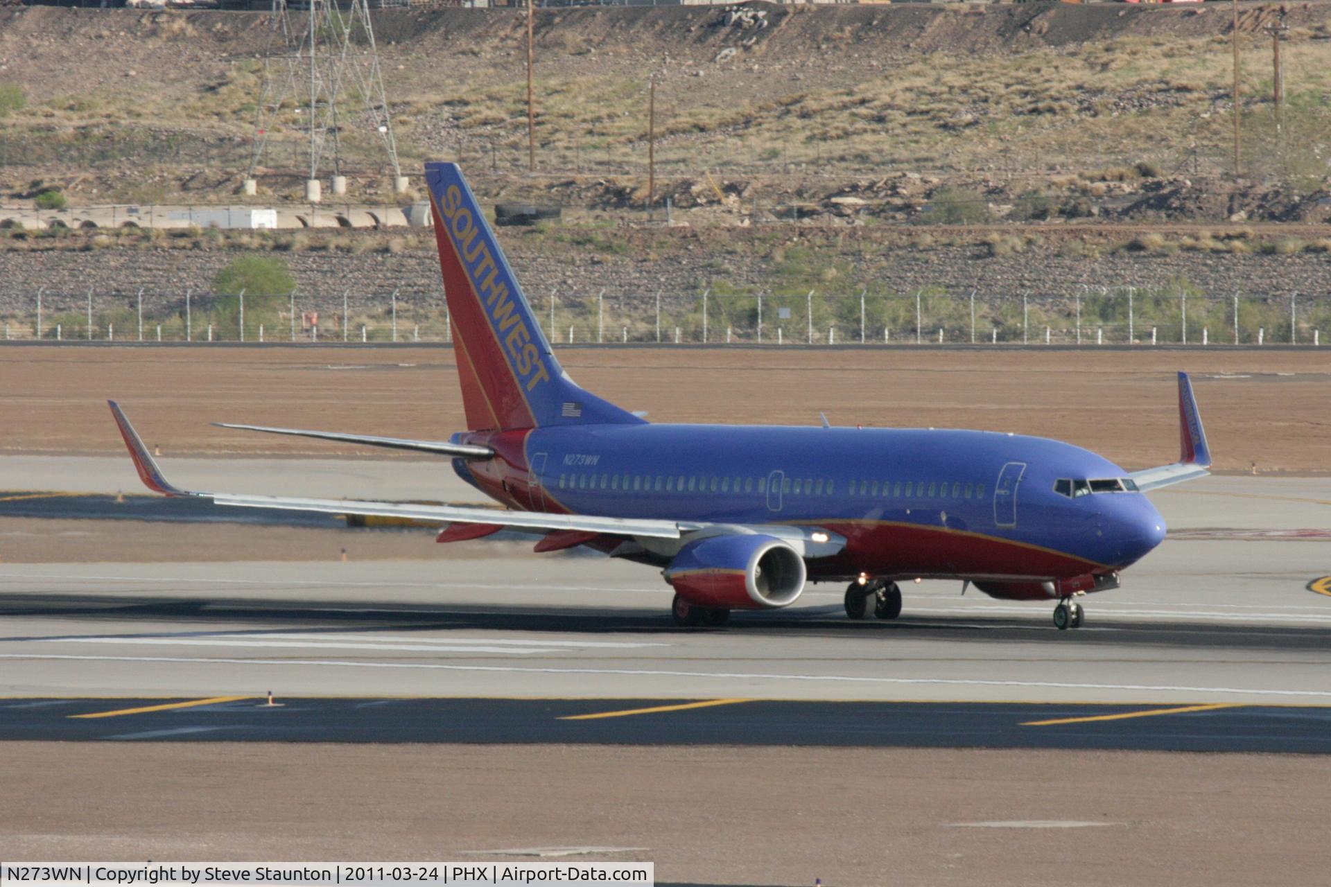 N273WN, 2007 Boeing 737-7H4 C/N 32528, Taken at Phoenix Sky Harbor Airport, in March 2011 whilst on an Aeroprint Aviation tour