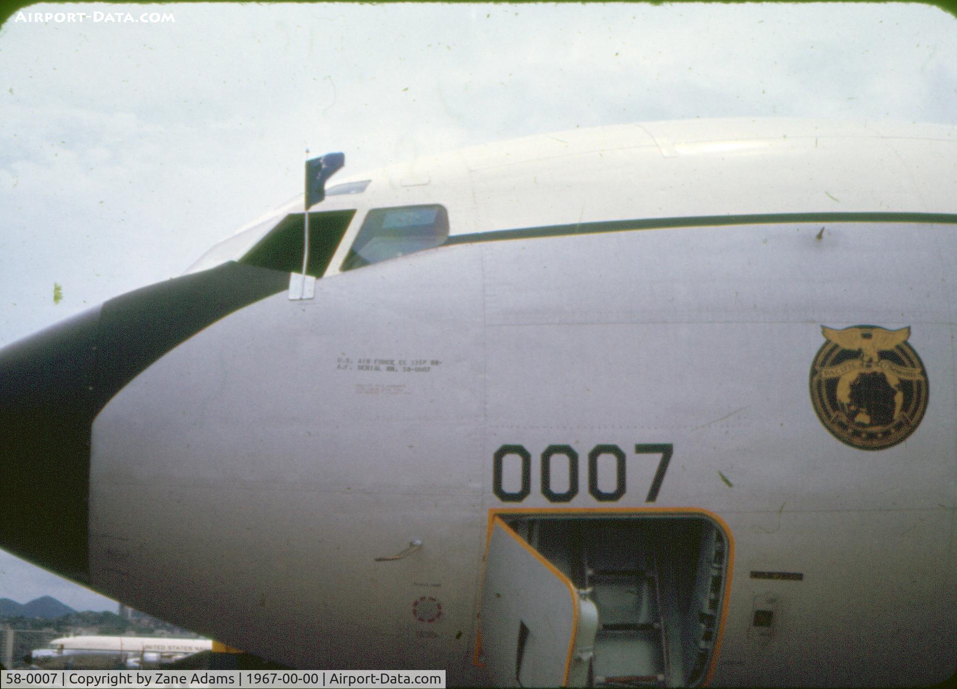58-0007, 1958 Boeing EC-135P C/N 17752, Photographed in Hong Kong - scanned from a 35mm slide bought at an estate sale.