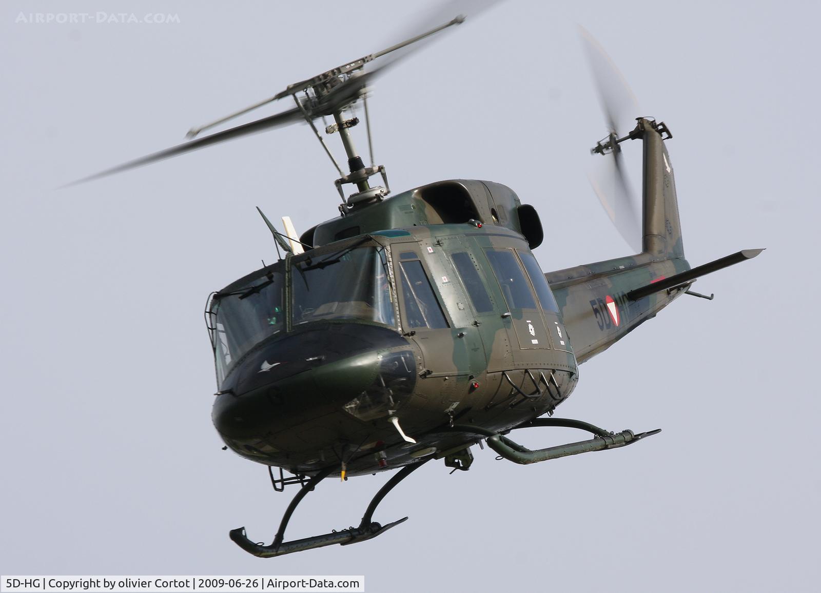 5D-HG, Agusta AB-212 C/N 5603, about to fly over the spotter corner, Air power 09