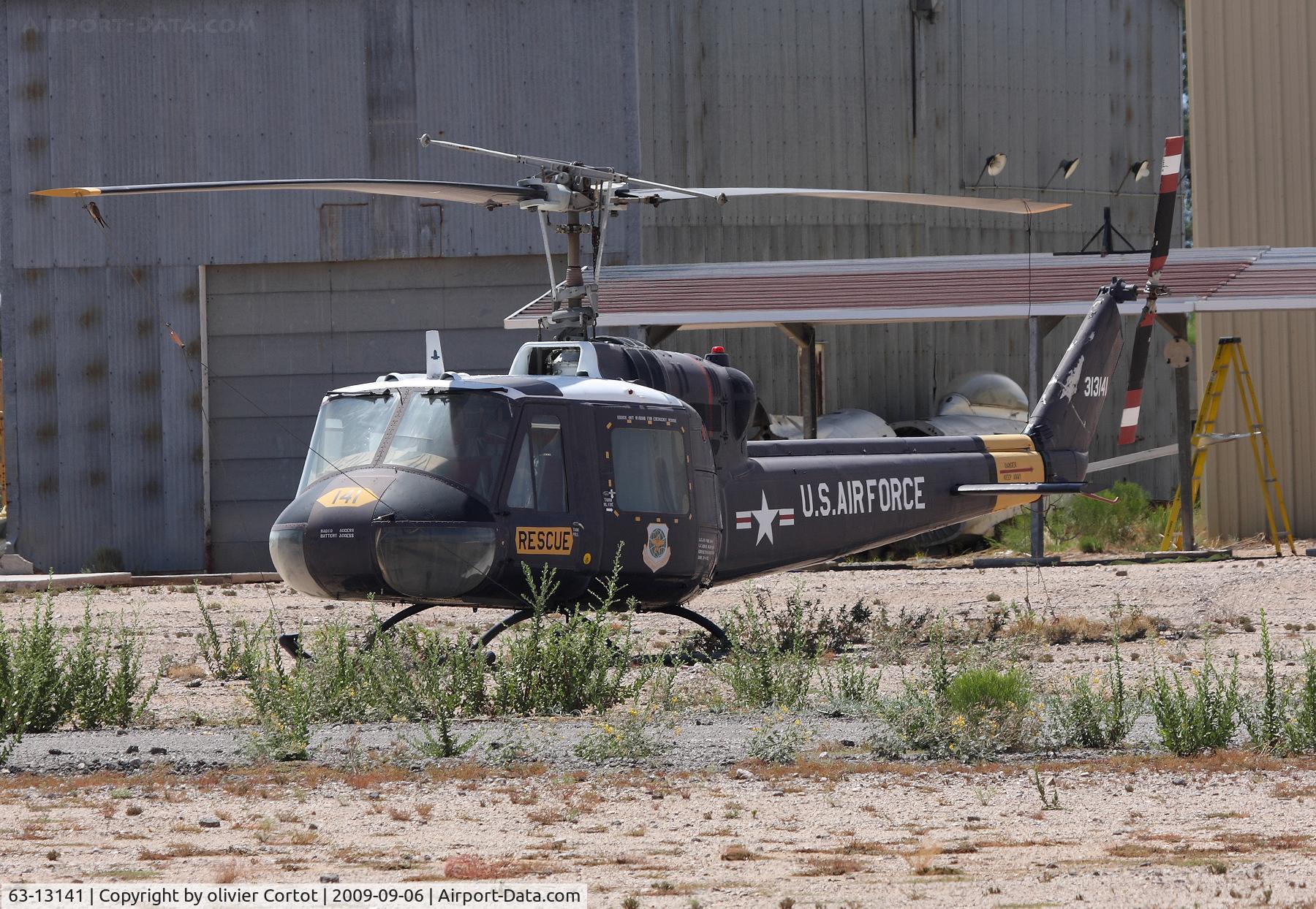 63-13141, 1963 Bell UH-1F Iroquois C/N 7001, Pima museum (the backyard)