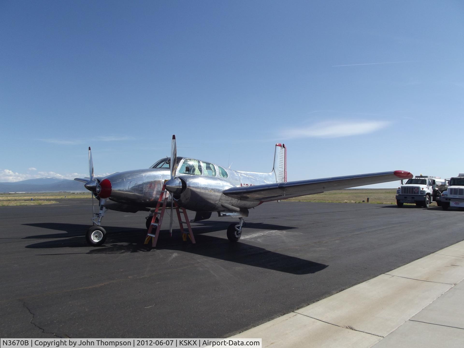 N3670B, 1954 Beech B50 C/N CH-63, N3670B at Taos, NM (KSKX) June 7, 2012