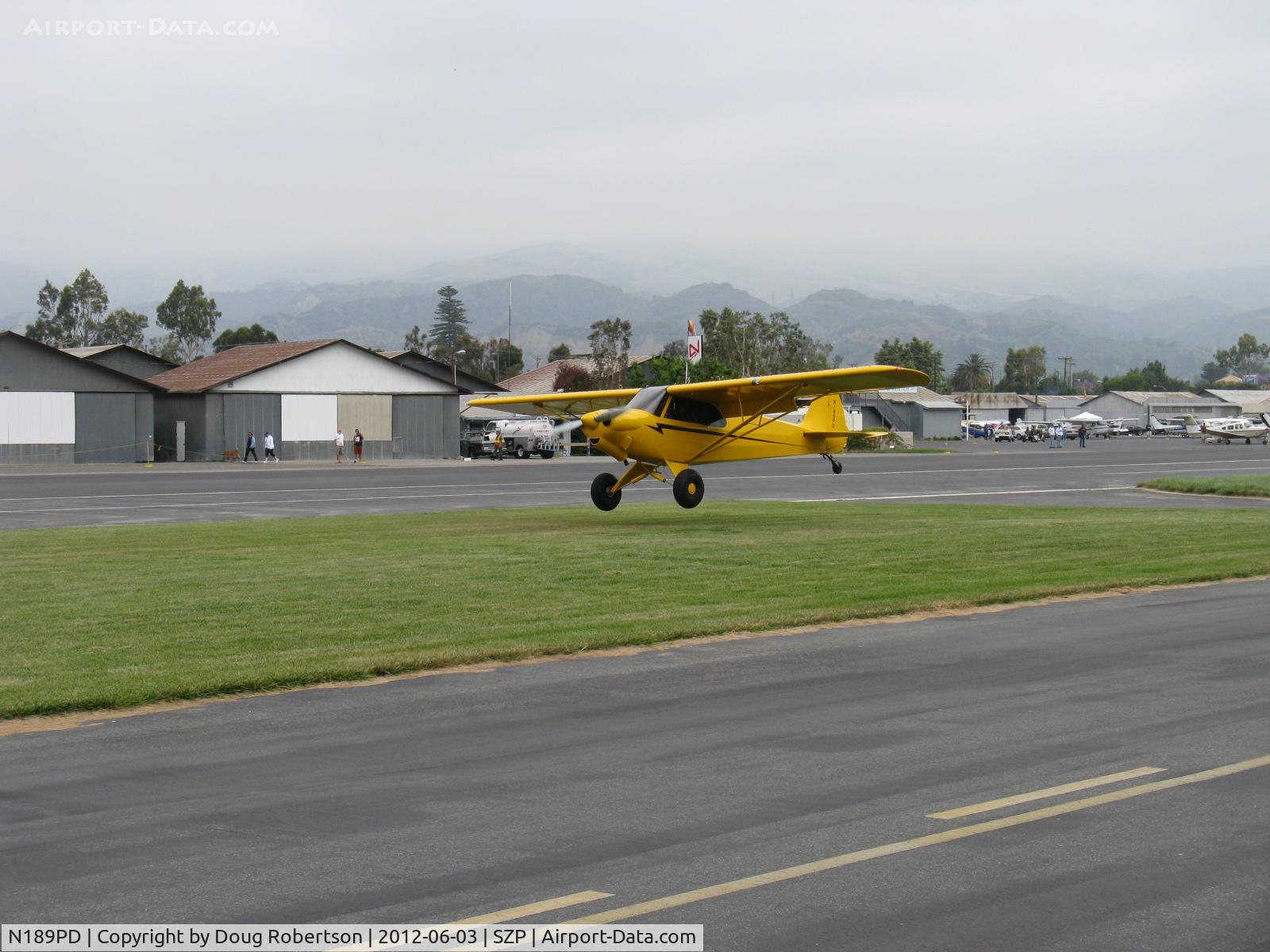 N189PD, Cub Crafters CC11-160 Carbon Cub SS C/N CC11-00189, 2011 Cubcrafters CC11-160 CARBON CUB LSA, Lycoming O-360-based CC340 with O-320 cylinders rated at 180 Hp for 5 minutes, 80 Hp cruise, STOL touch & go Rwy 22L grass