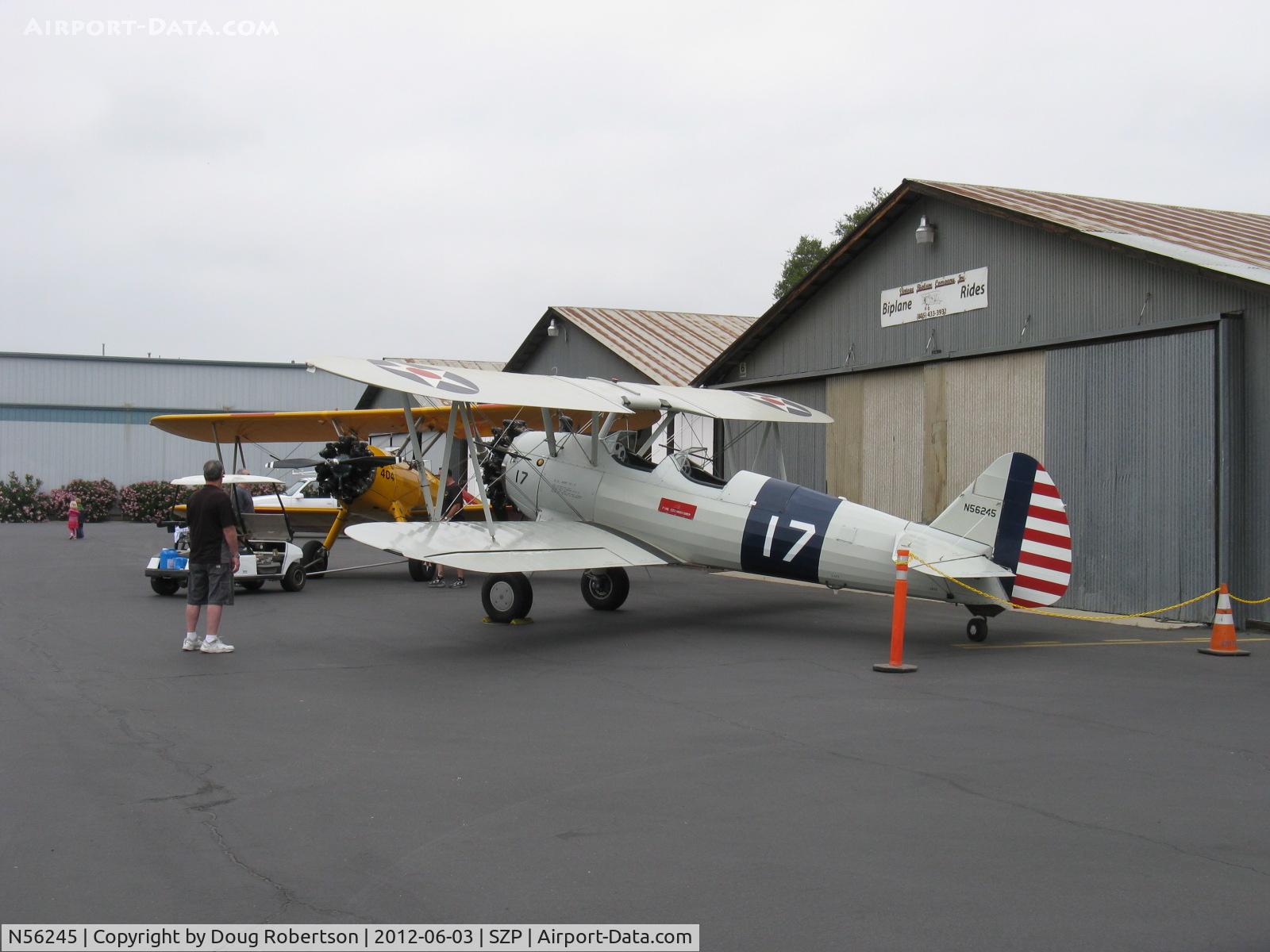 N56245, 1941 Boeing A75N1(PT17) C/N 75-4284, 1942 Boeing Stearman A75N1 (PT-17), Jacobs R755-B2M 275 Hp upgrade from Continental W670 220 Hp original
