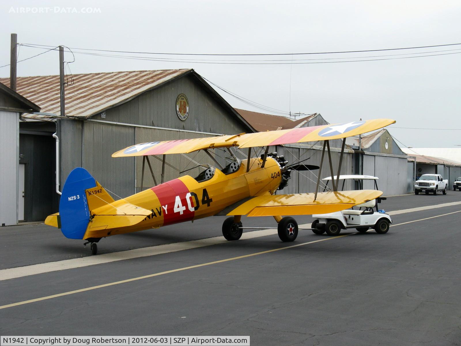 N1942, 1942 Boeing A75N1(PT17) C/N 75-6754, 1942 Boeing Stearman A75N1 as Navy N2S-3, Continental W670 220 Hp