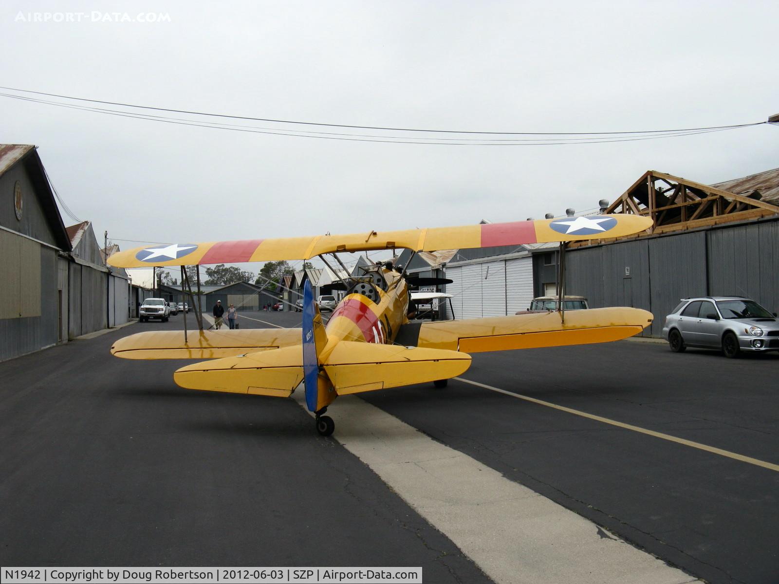 N1942, 1942 Boeing A75N1(PT17) C/N 75-6754, 1942 Boeing Stearman A75N1 as Navy N2S-3, Continental W670 220 Hp