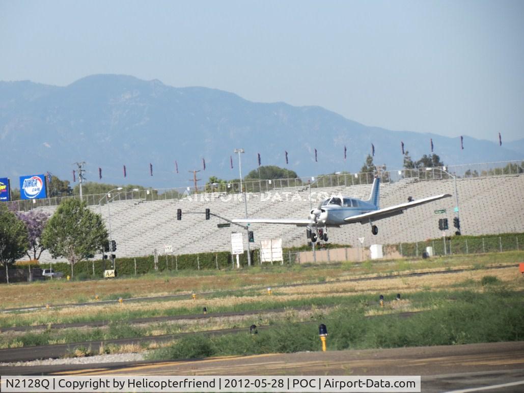 N2128Q, 1979 Piper PA-28-161 Cherokee Warrior II C/N 28-7916281, Over the numbers waiting to touch down