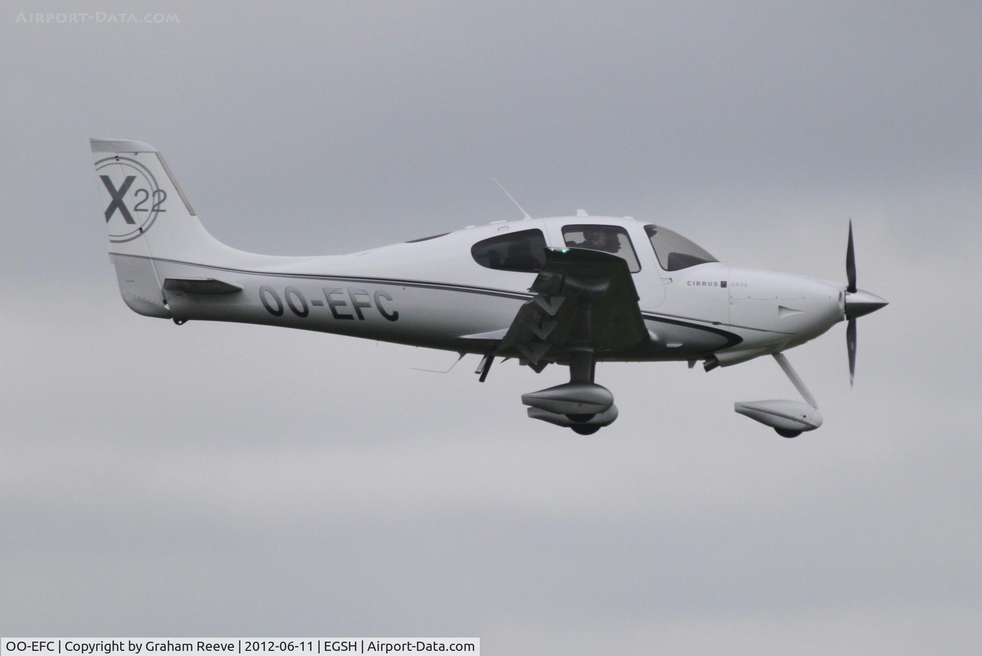 OO-EFC, Cirrus SR22X C/N 3486, About to land.