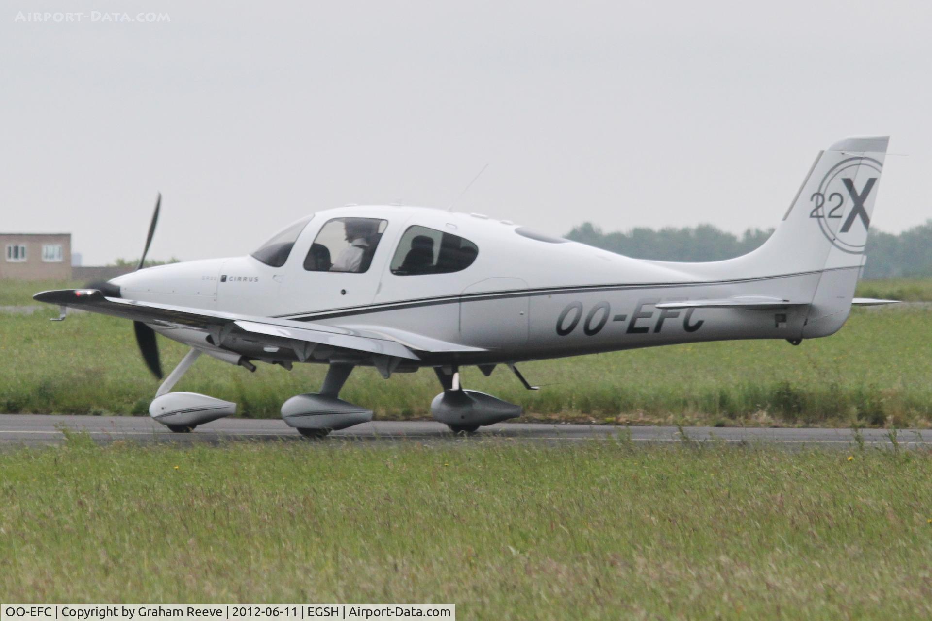 OO-EFC, Cirrus SR22X C/N 3486, About to depart.
